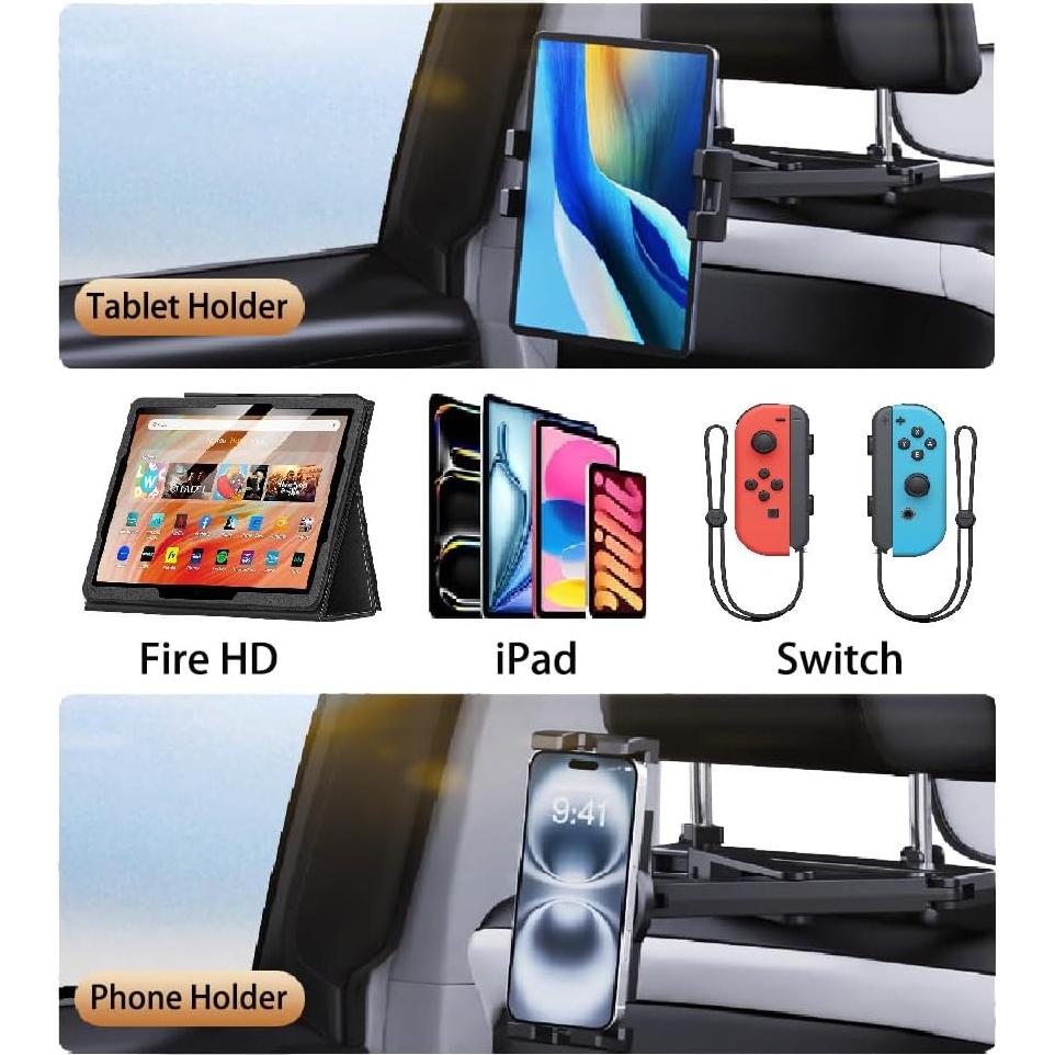 Soporte de Tablet para Reposacabezas de Coche HoneTeek Ajustable