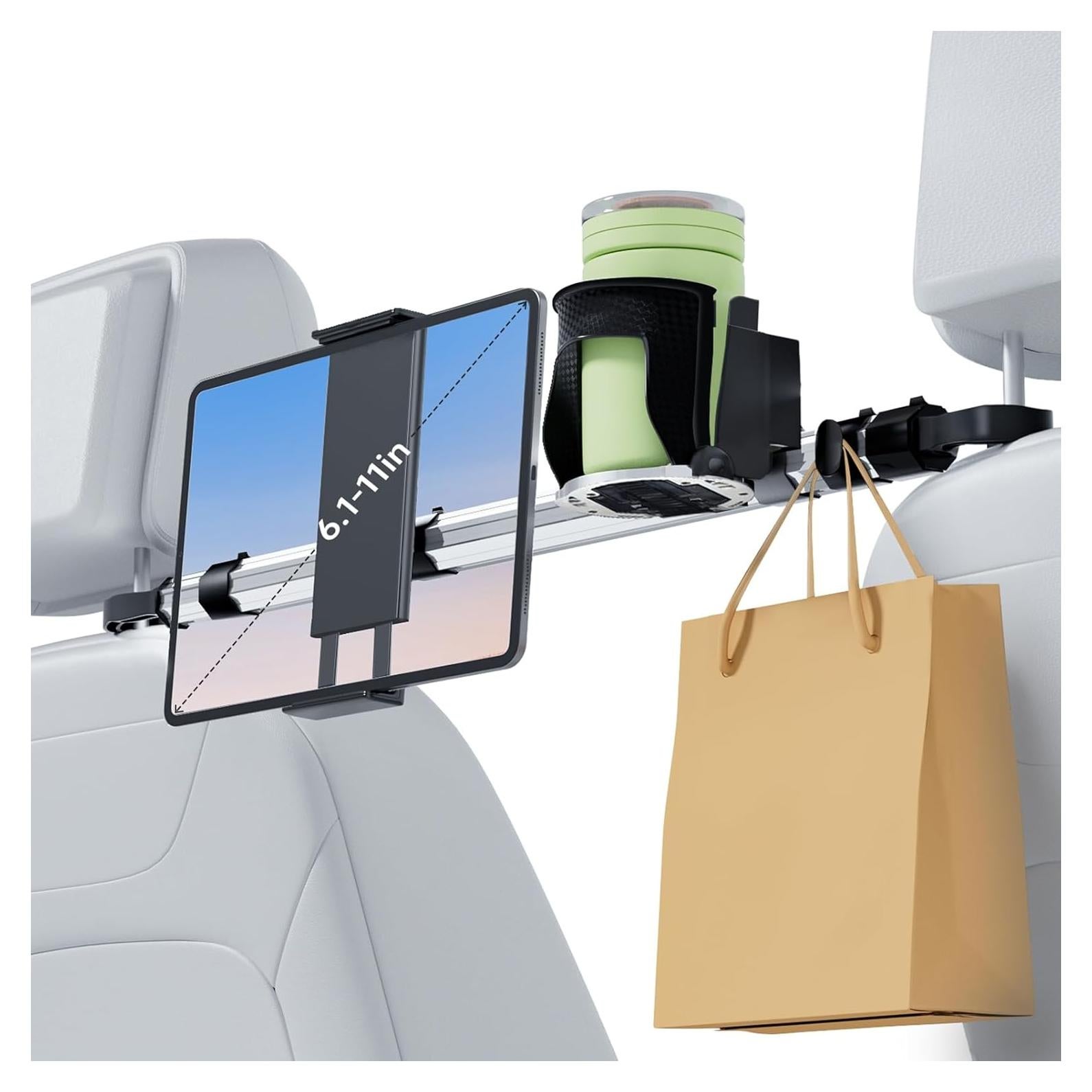 Soporte de Tableta para Asiento Trasero VEEFINE con Soporte para Vaso