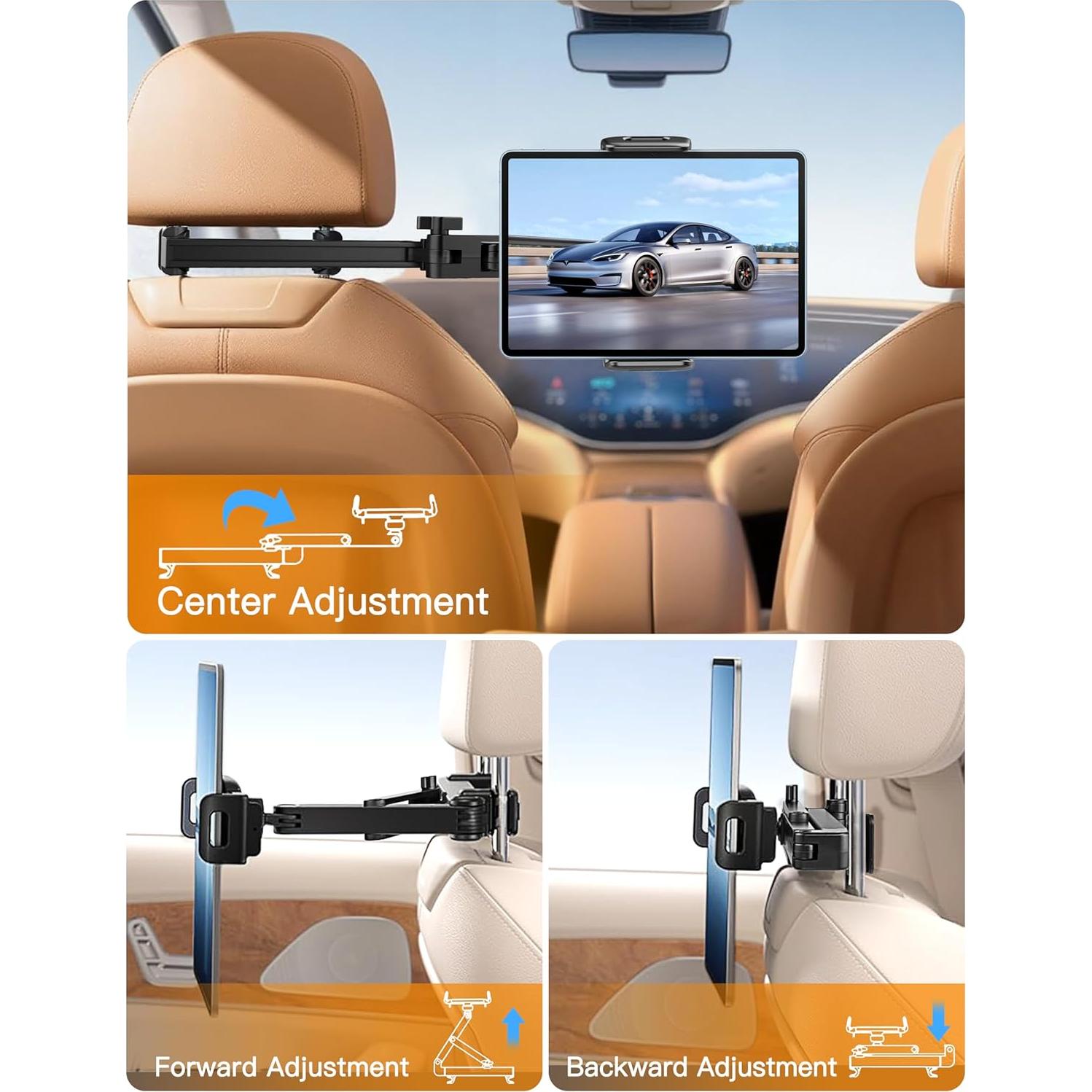 Soporte de Tablet para Coche Aniaboho - Ajustable 4.5-13"