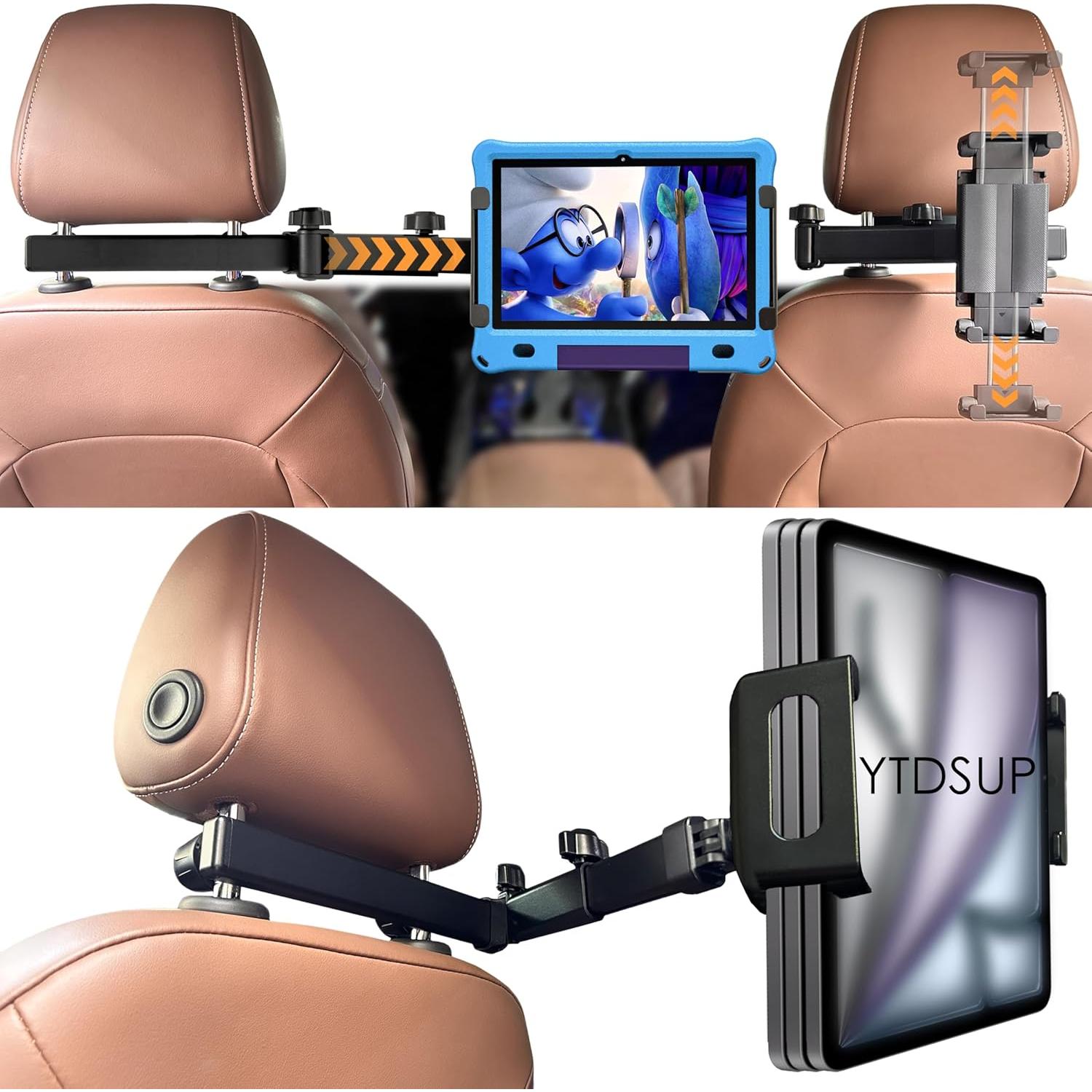 Soporte de Tableta para Reposacabezas de Coche YTDSUP Negro 360°