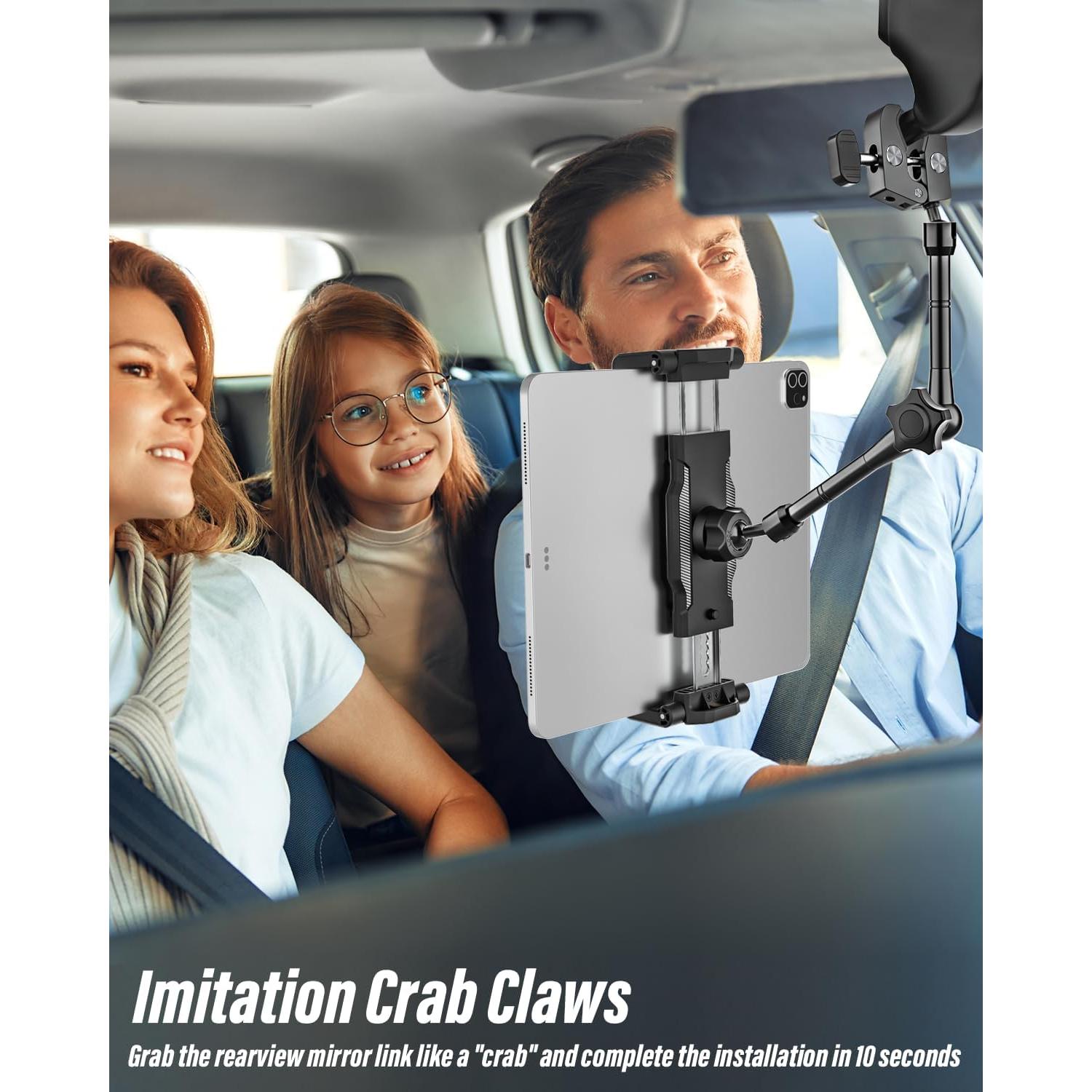 Soporte para Tablet en Espejo Retrovisor Woleyi 6-15.6" Ajustable