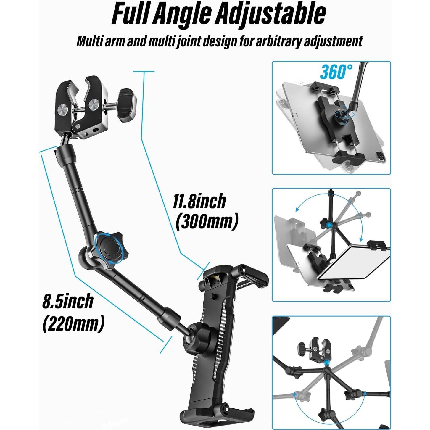 Soporte para Tablet en Espejo Retrovisor Woleyi 6-15.6" Ajustable