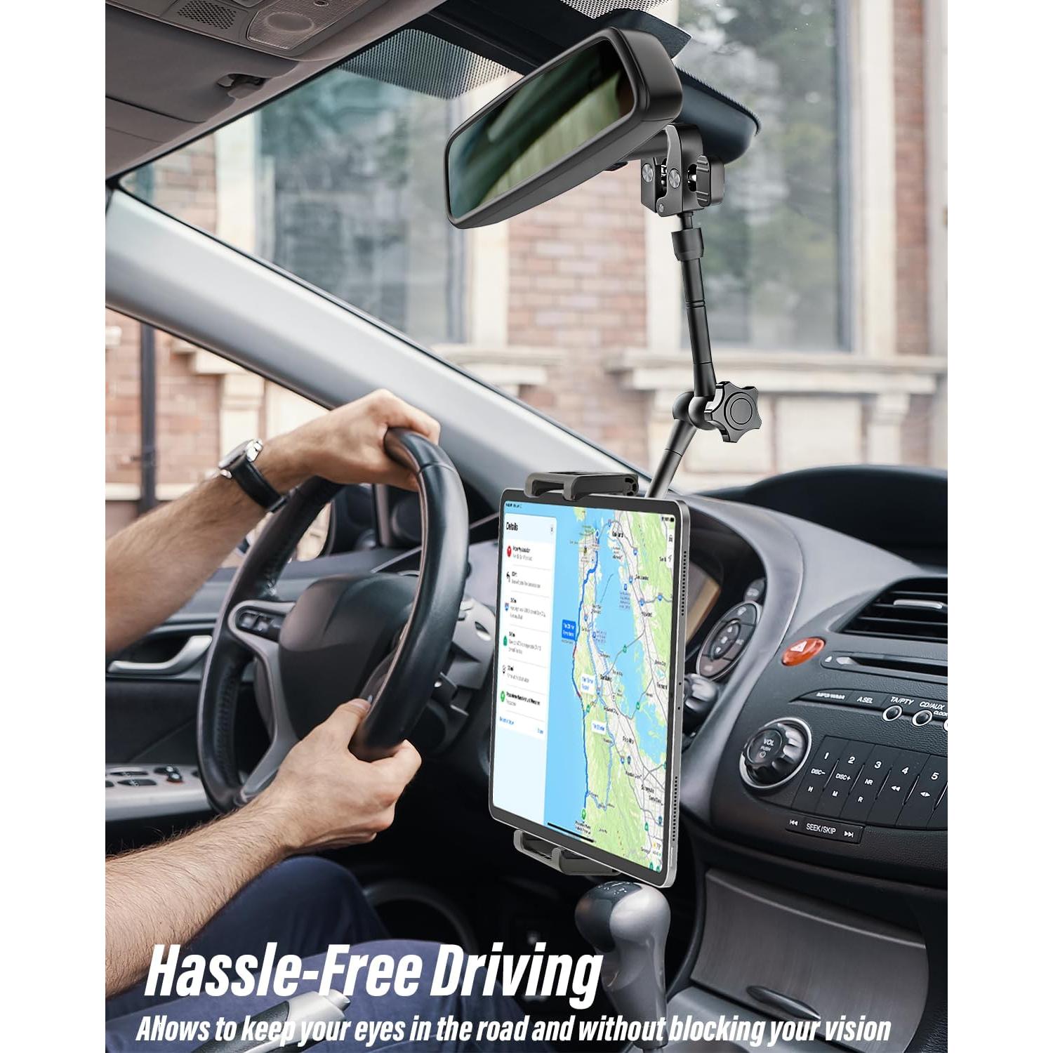 Soporte para Tablet en Espejo Retrovisor Woleyi 6-15.6" Ajustable