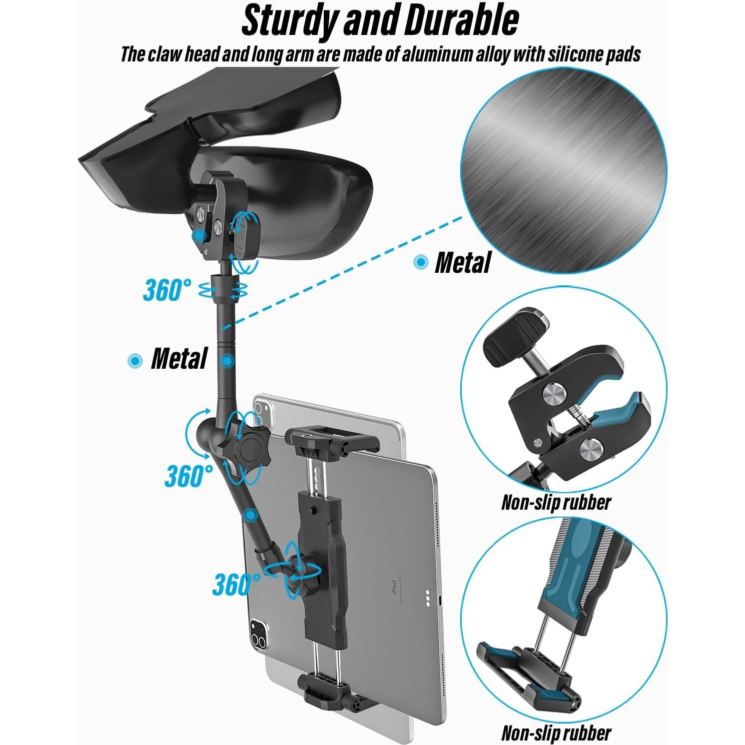 Soporte para Tablet en Espejo Retrovisor Woleyi 6-15.6" Ajustable