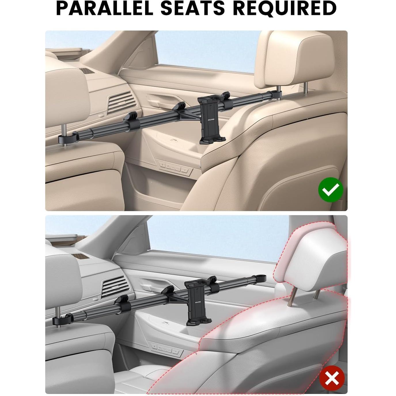 Soporte para Reposacabezas OHLPRO para Tabletas 5-13" Negro