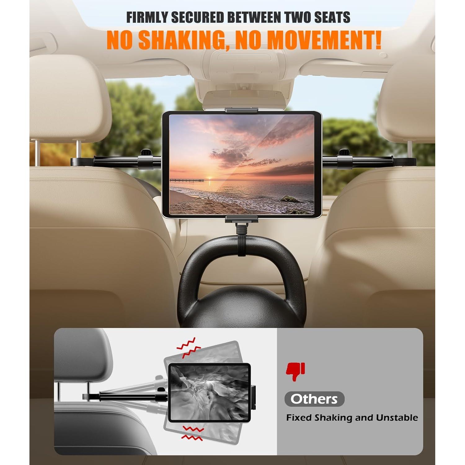 Soporte para Tableta en Reposacabezas Aaeiirey Ajustable 360°