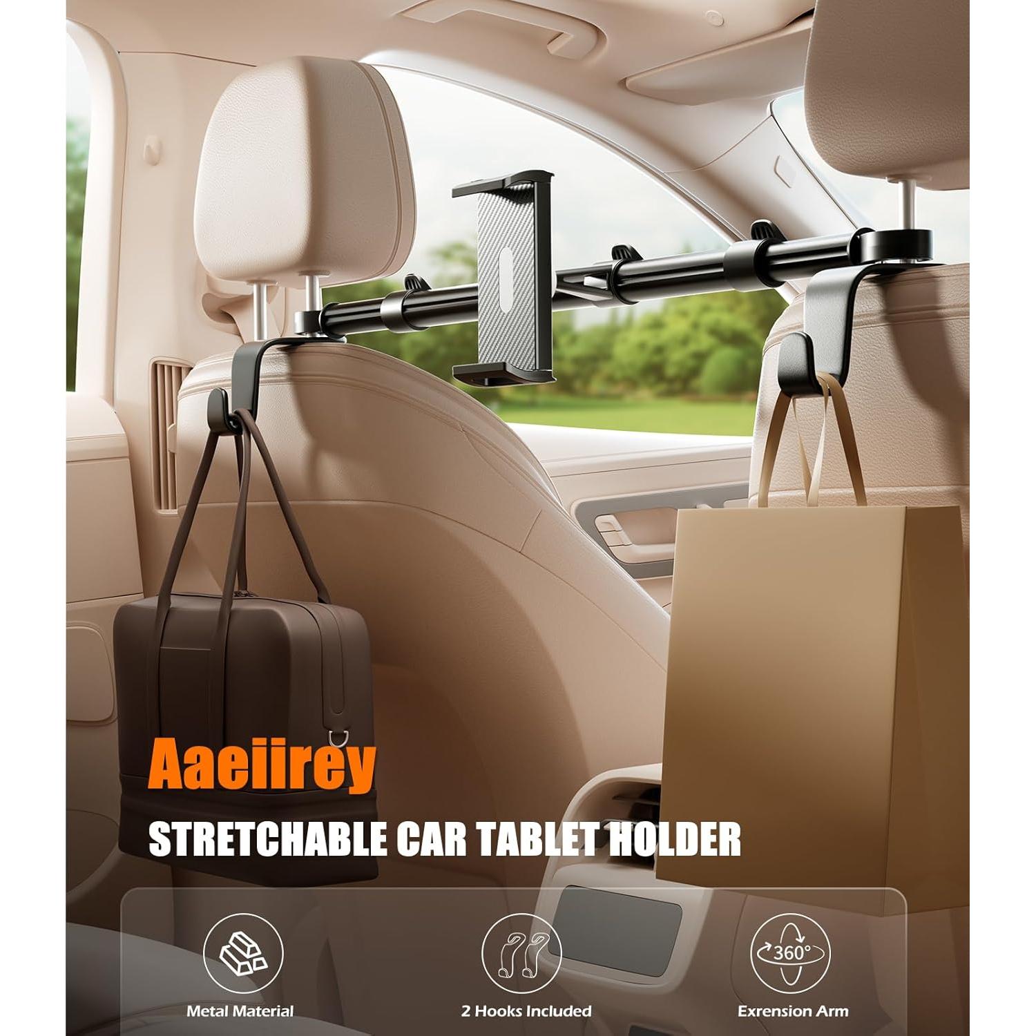 Soporte para Tableta en Reposacabezas Aaeiirey Ajustable 360°