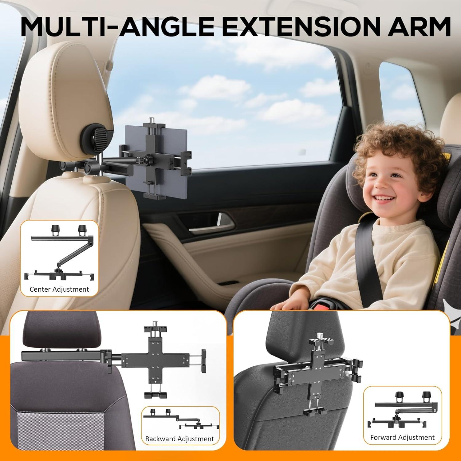 Soporte para Tableta en Reposacabezas Auto Xinhuaxiang - Ajustable 4.9-11"