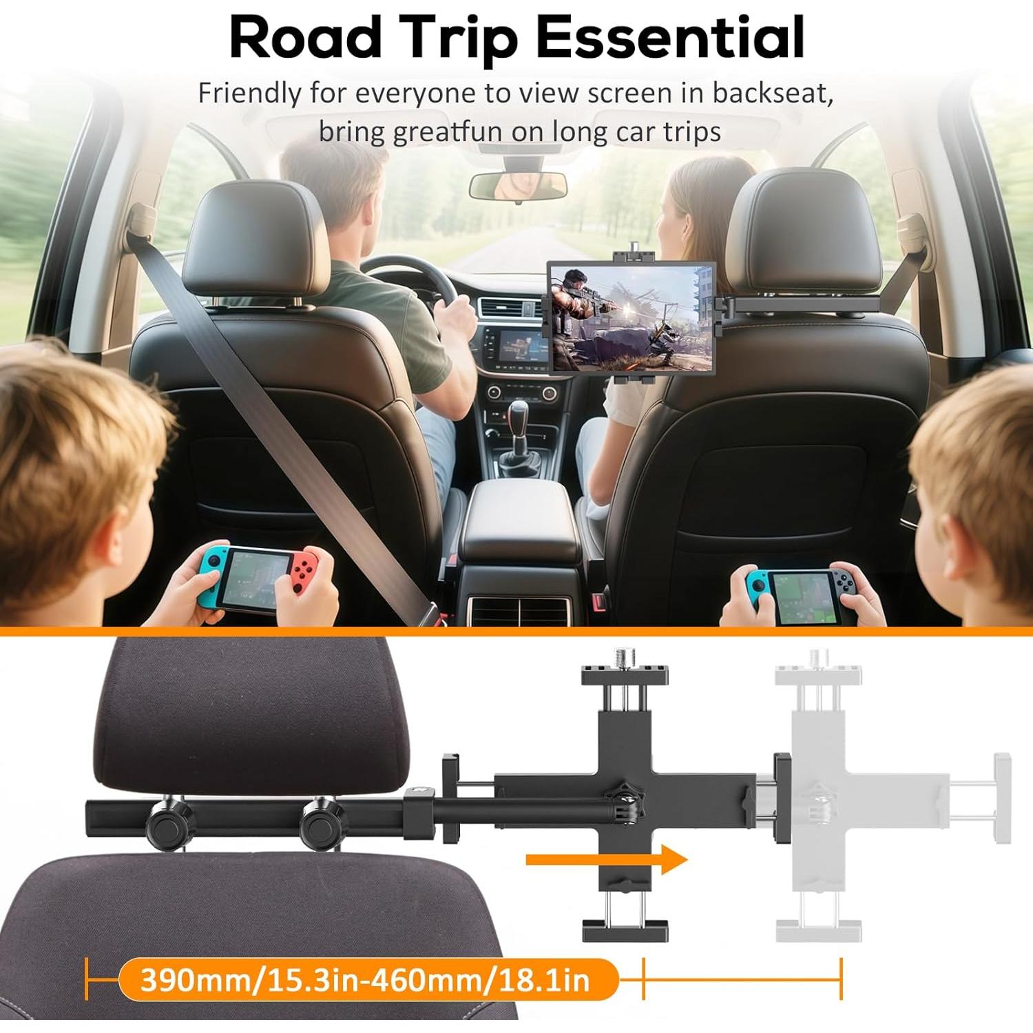Soporte para Tableta en Reposacabezas Auto Xinhuaxiang - Ajustable 4.9-11"