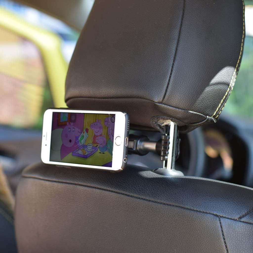 Soporte de Reposacabezas para Automóvil JAGTRADE Ajustable Plateado