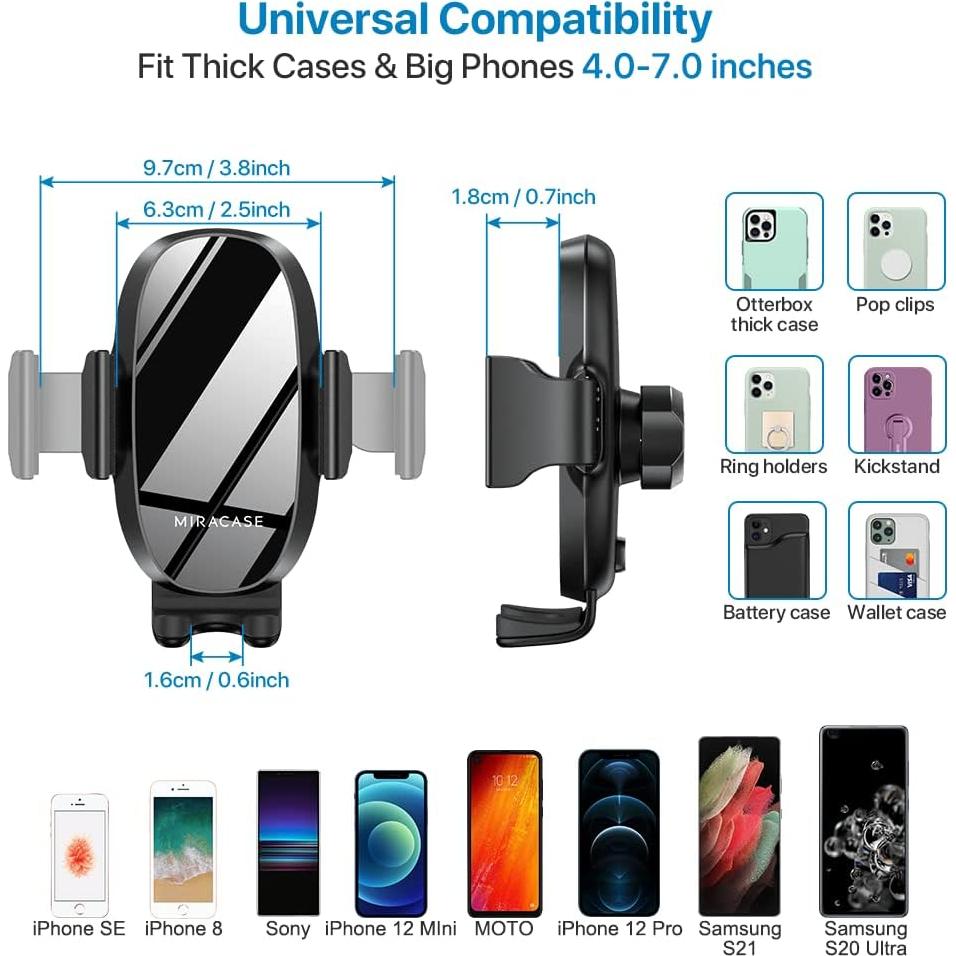 Soporte para Teléfono en Taza Miracase Rojo Ajustable 4-7"