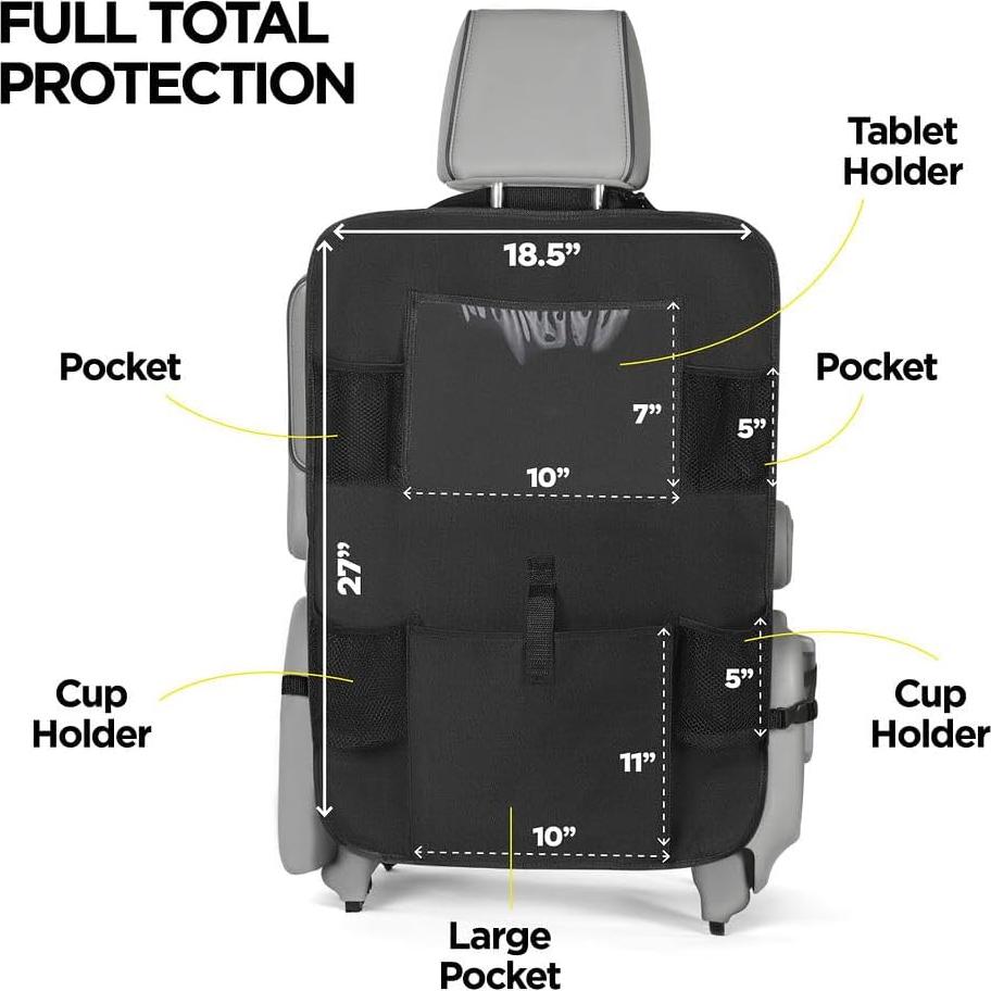 Cubierta de Asiento Trasero Lebogner para Niños con Organizador