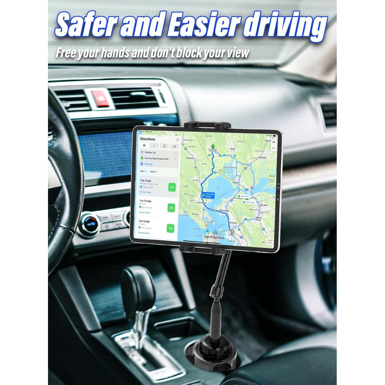 Soporte para Tablet en Portavasos LYFICCS 4.7-13" Ajustable