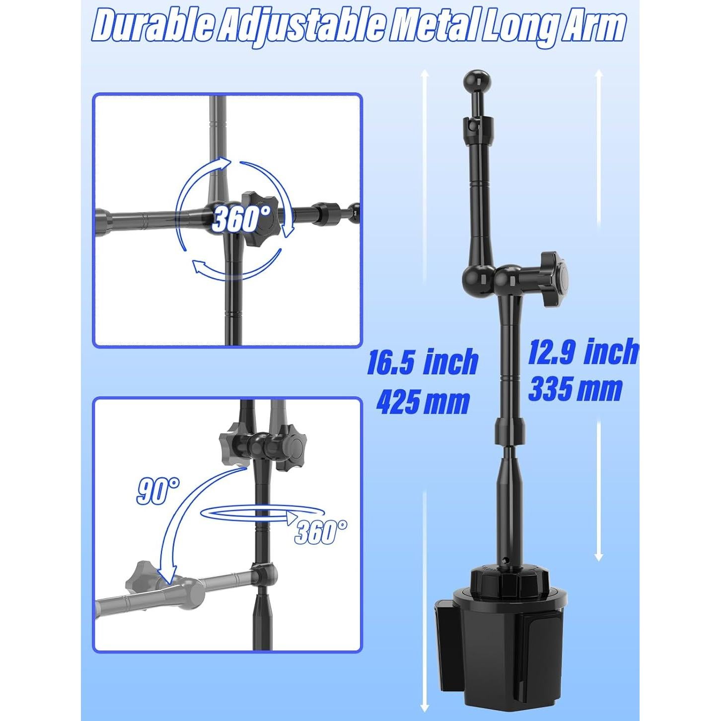 Soporte para Tablet en Portavasos LYFICCS 4.7-13" Ajustable