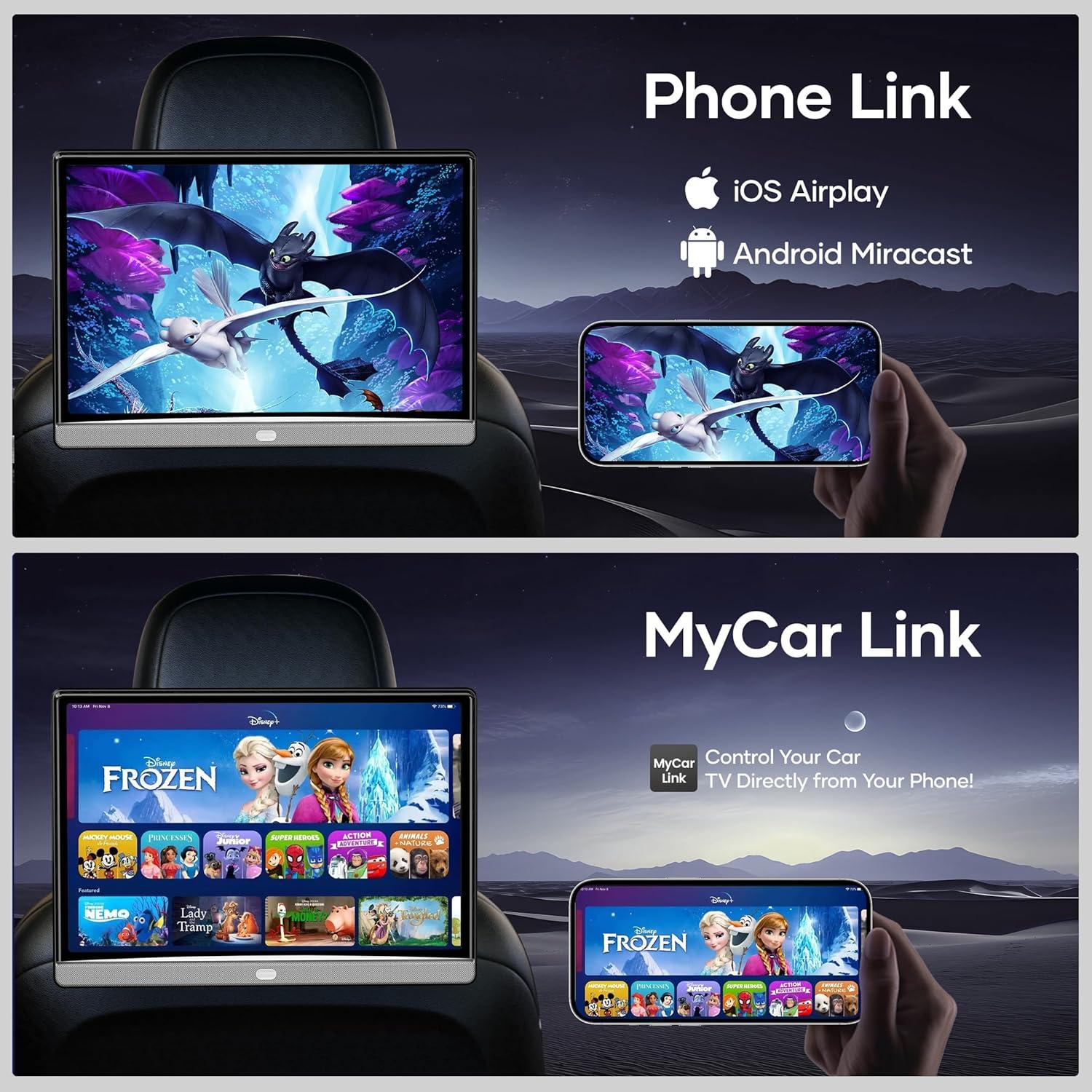 Monitor de TV para Automóvil WONNIE 13.3" 4G+64G Android 4K