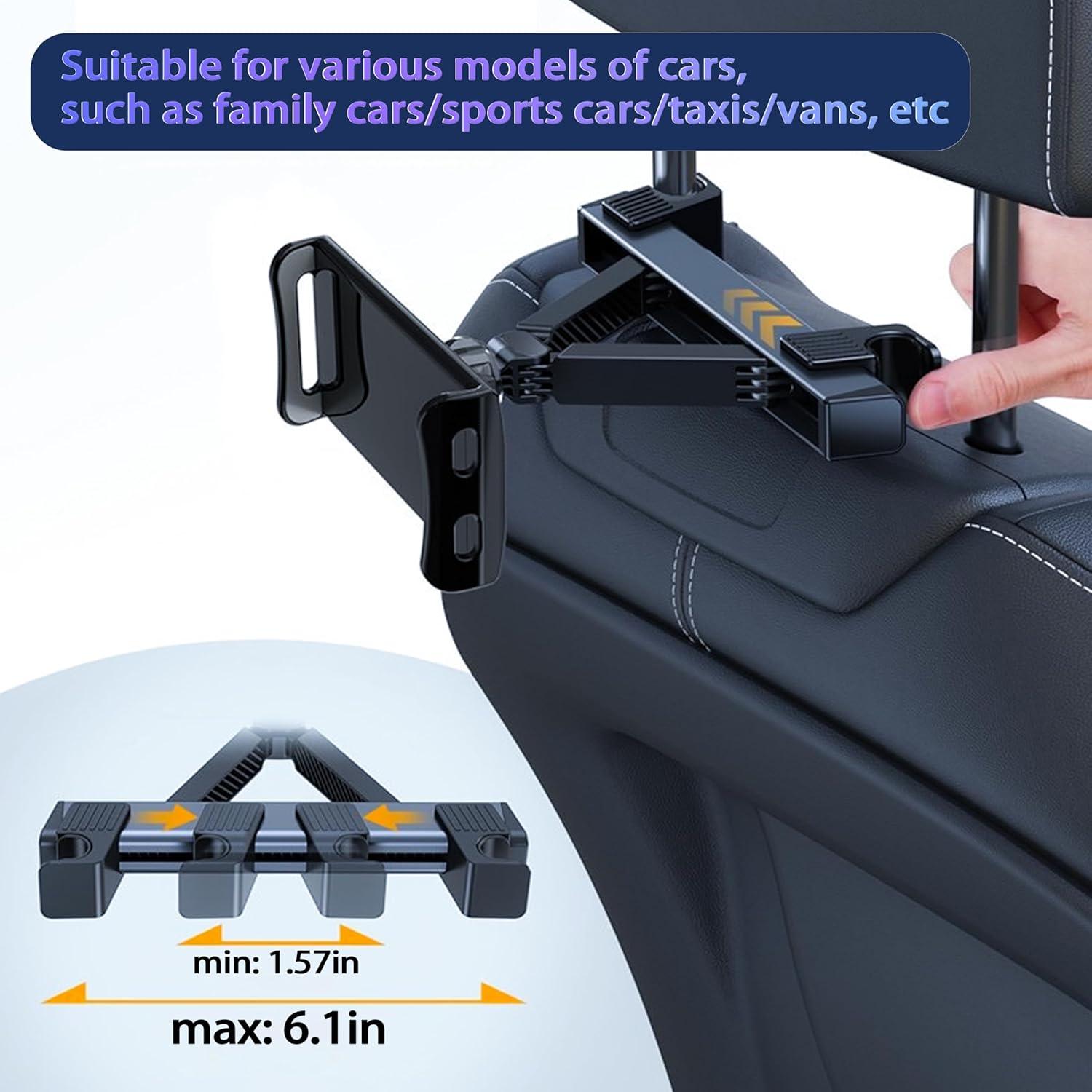 Soporte de Tableta para Reposacabezas de Coche YTDSUP Negro