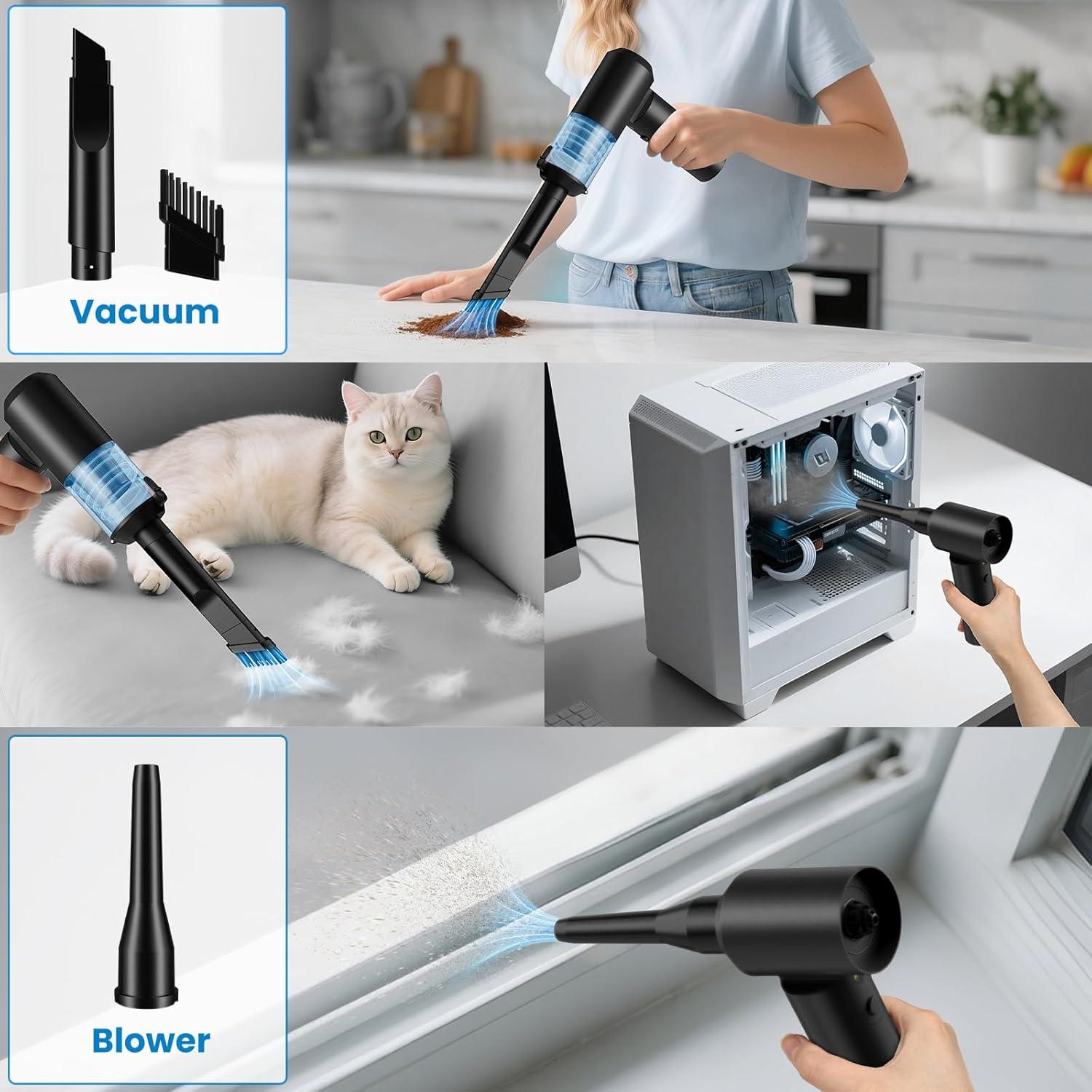 Aspiradora de Coche Inalámbrica HOMIGIFTY S1 16000Pa 4 en 1