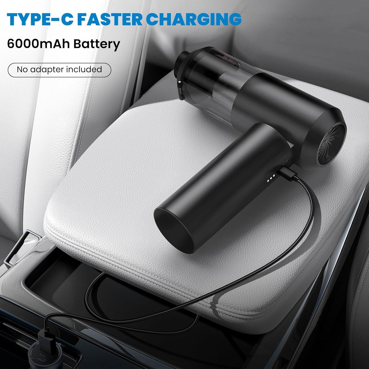 Aspiradora de Coche Inalámbrica HOMIGIFTY S1 16000Pa 4 en 1