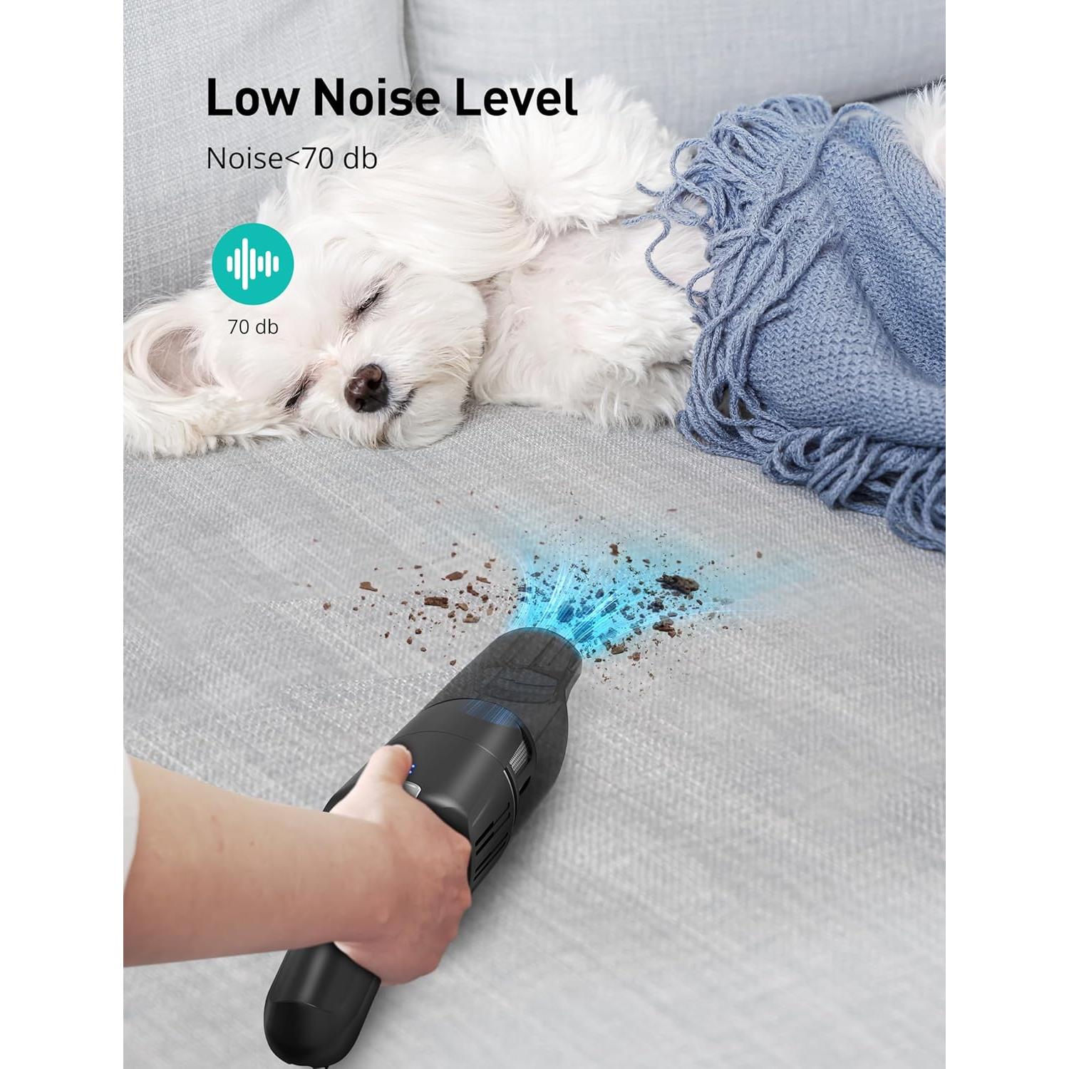 Aspiron Aspiradora de Mano Inalámbrica 24KPA 0.9kg Negro Gris