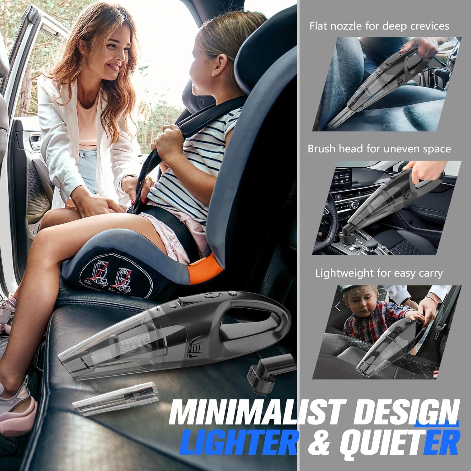 Aspiradora de Mano Inalámbrica BSRCO ATJ-2166 con Filtro HEPA