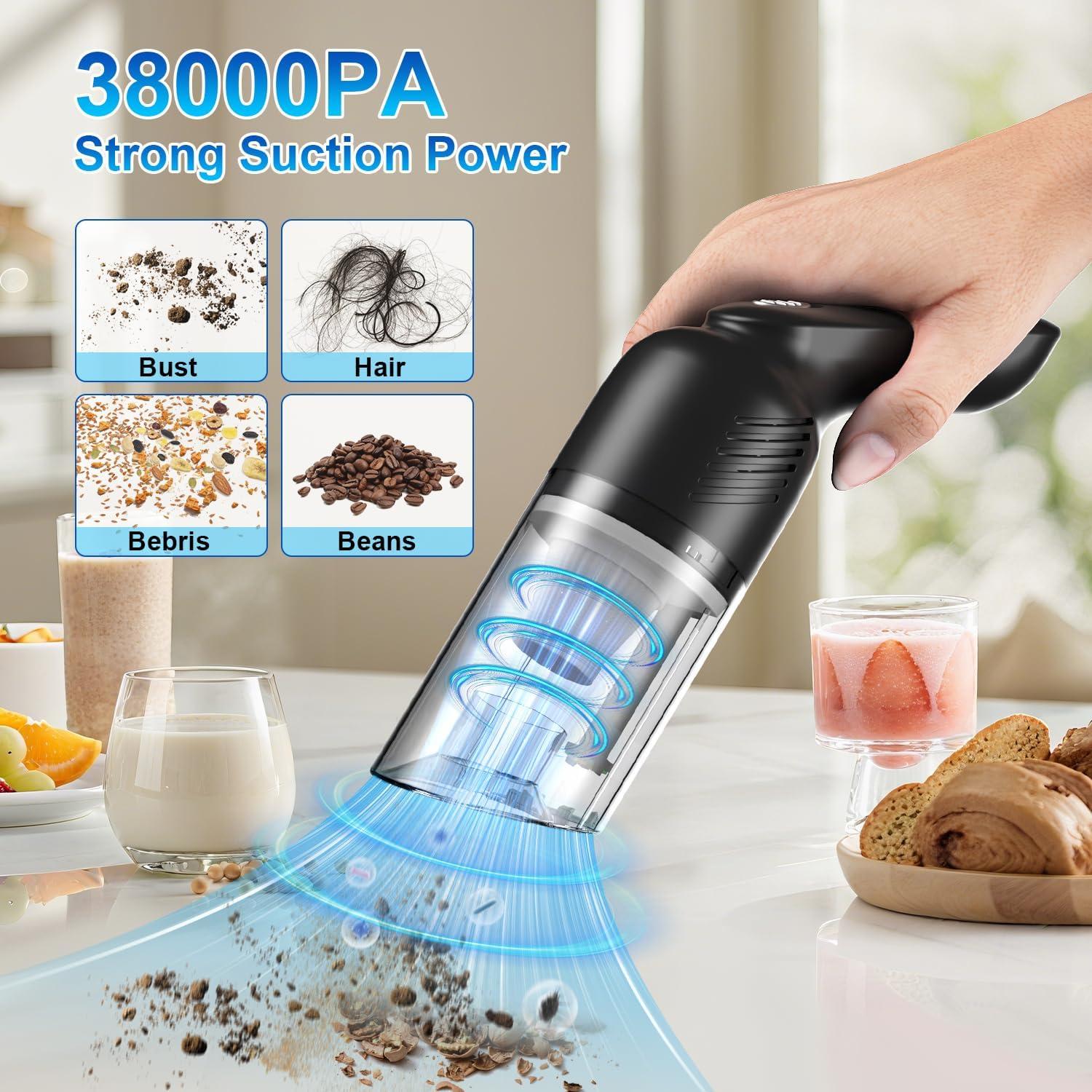 Aspiradora de Mano Inalámbrica Carry360 zy-758 38000PA 120W