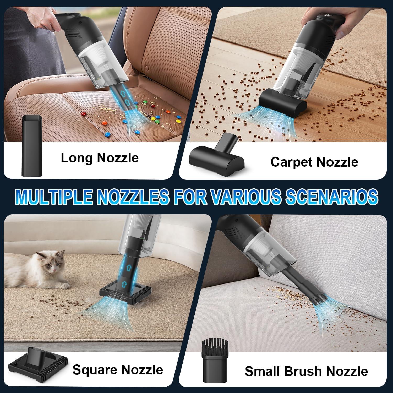 Aspiradora de Mano Inalámbrica Carry360 zy-758 38000PA 120W