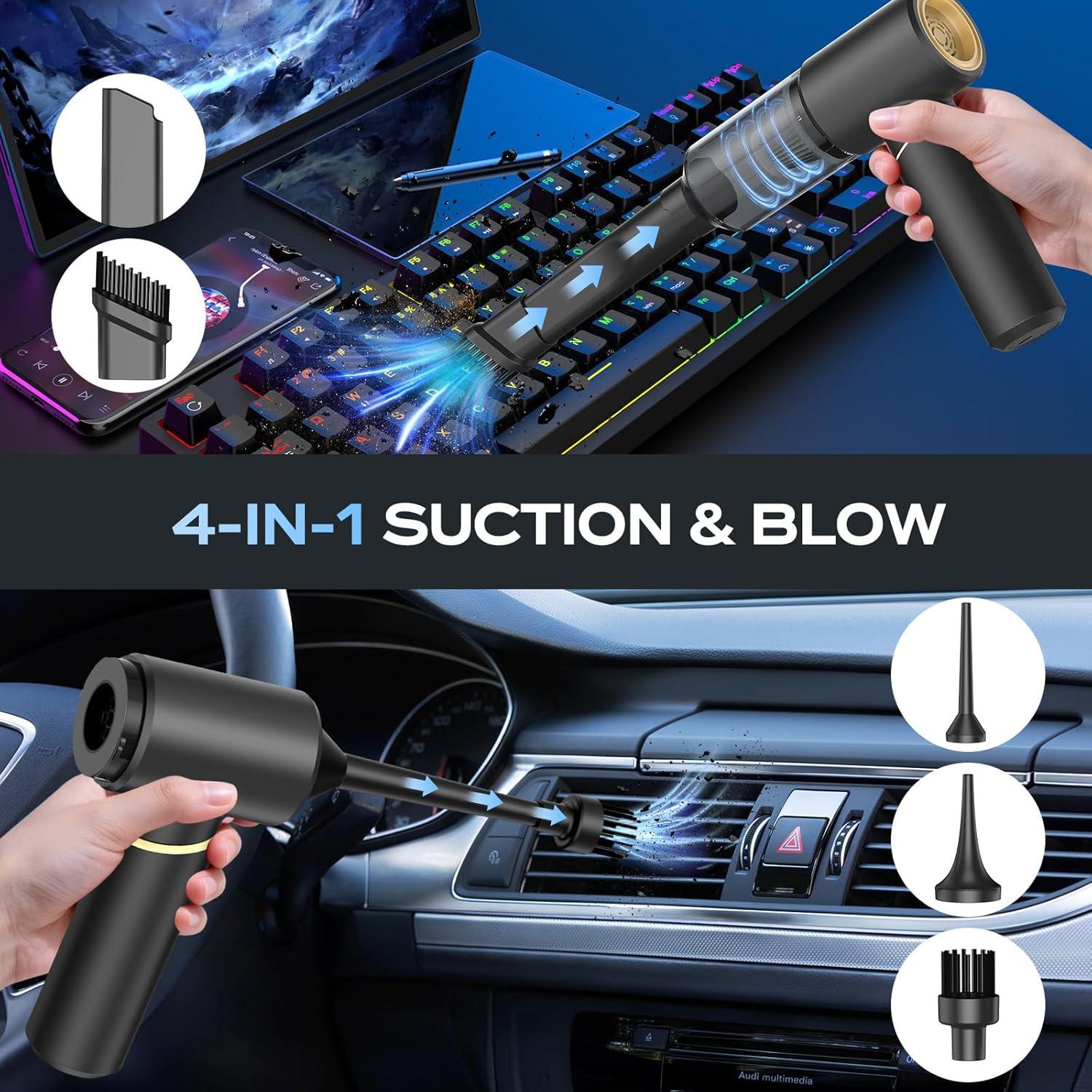 Aspiradora de Mano BSRCO Sin Cable 15Kpa Ultra-Silenciosa 0.58kg