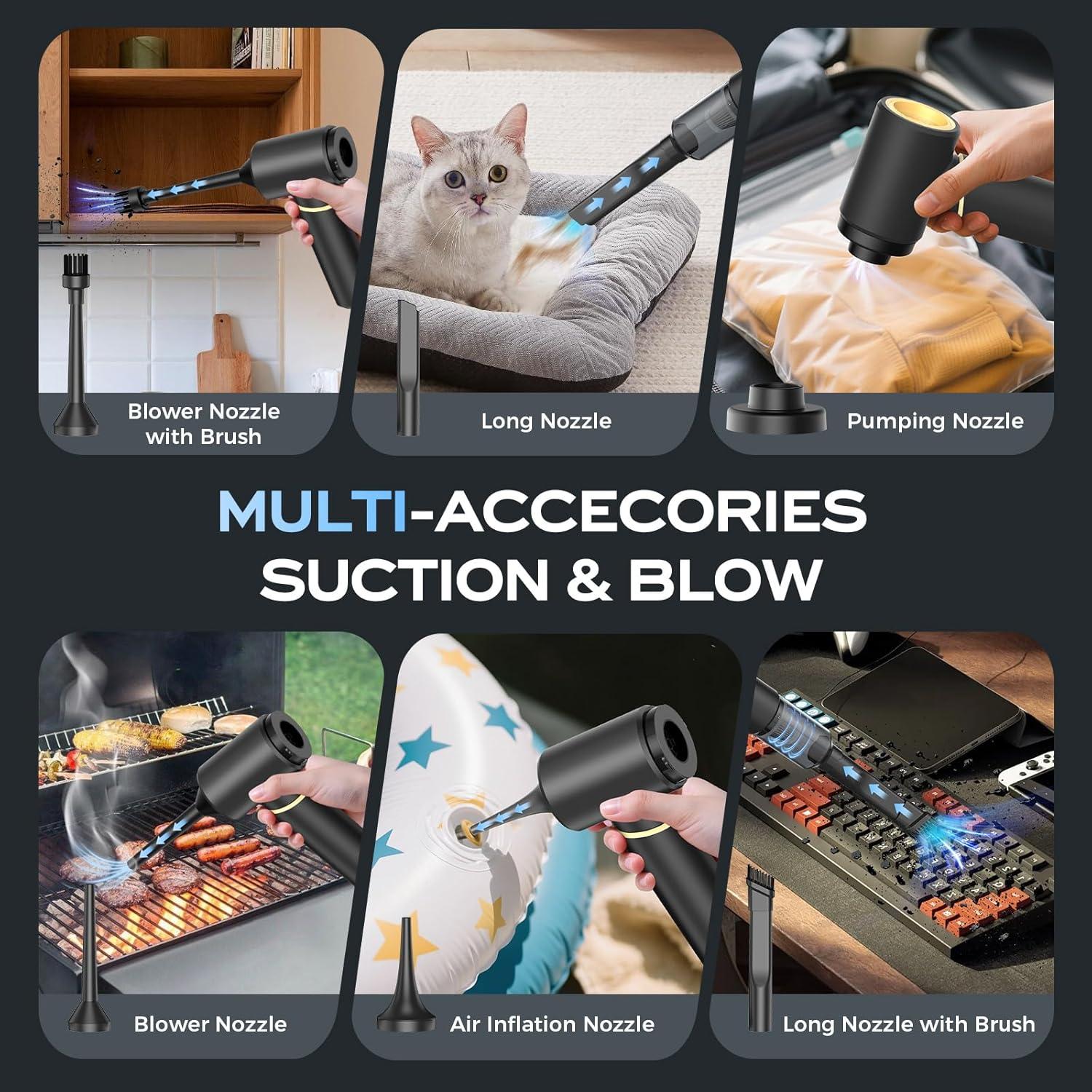 Aspiradora de Mano BSRCO Sin Cable 15Kpa Ultra-Silenciosa 0.58kg