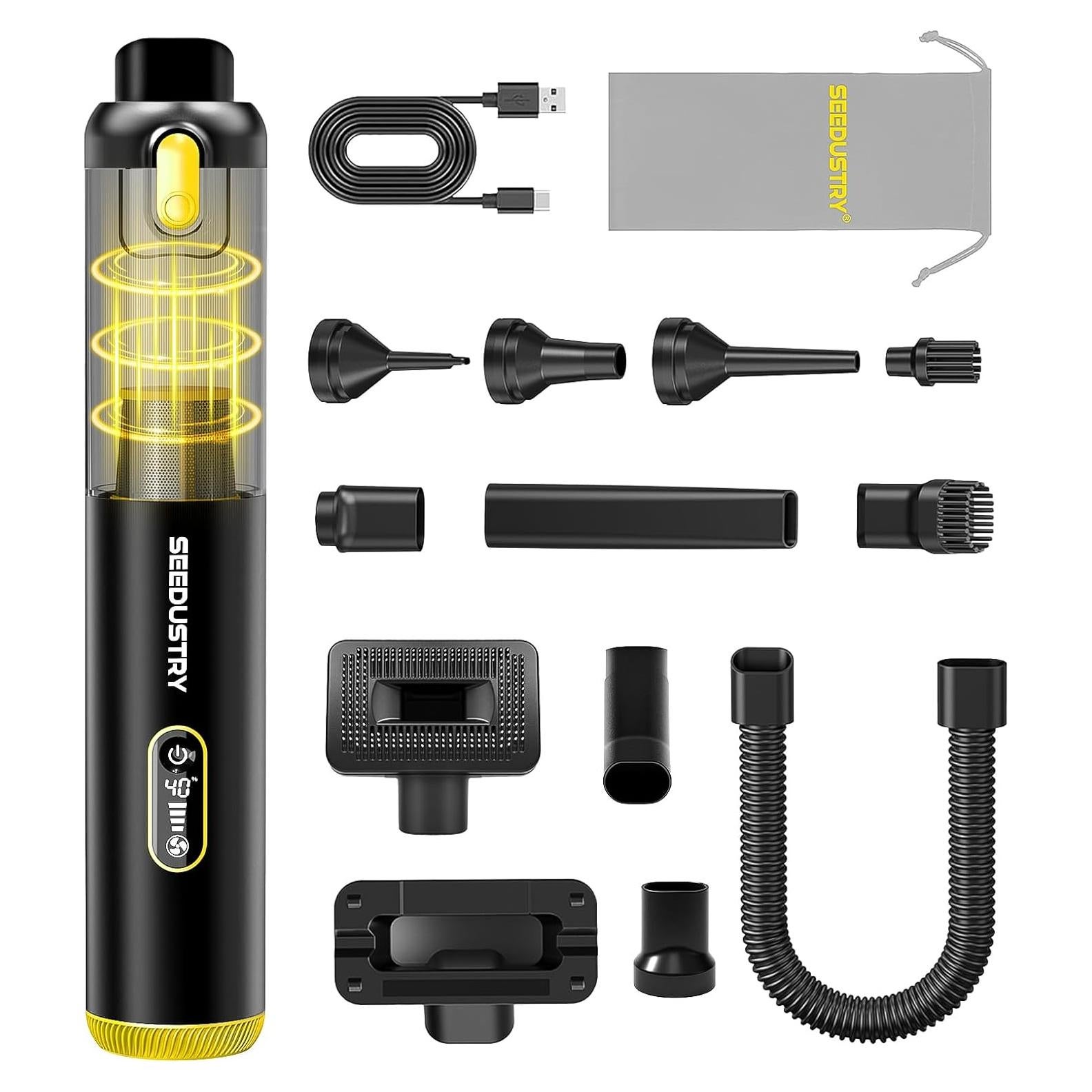 Aspiradora de Mano Inalámbrica SEEDUSTRY V-C08 Pro 18000Pa