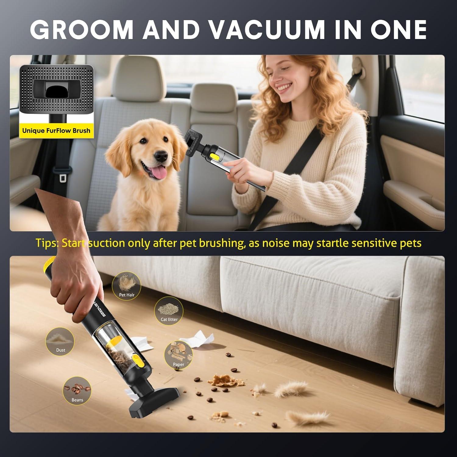 Aspiradora de Mano Inalámbrica SEEDUSTRY V-C08 Pro 18000Pa