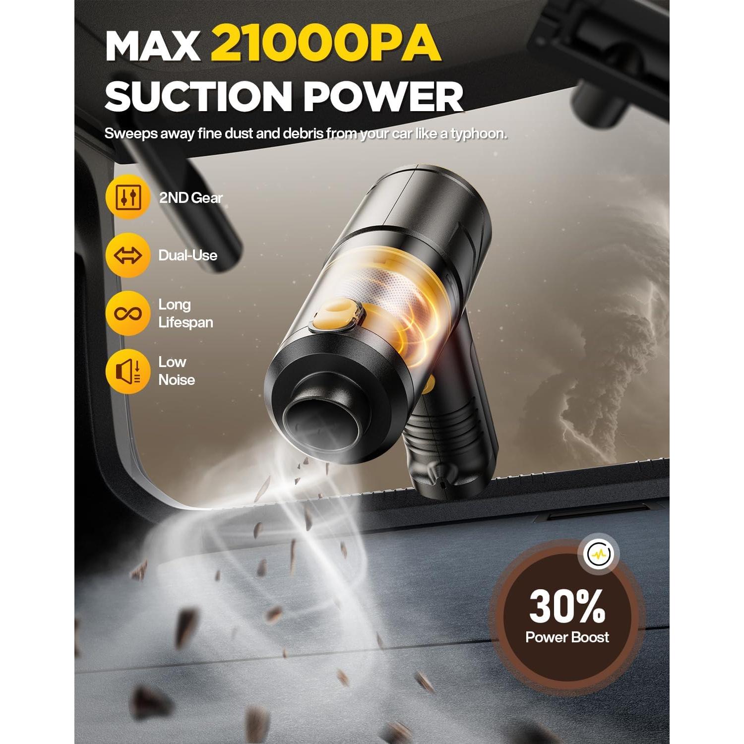 Aspiradora de Mano Inalámbrica Svoko LT-145 21000Pa 4-en-1