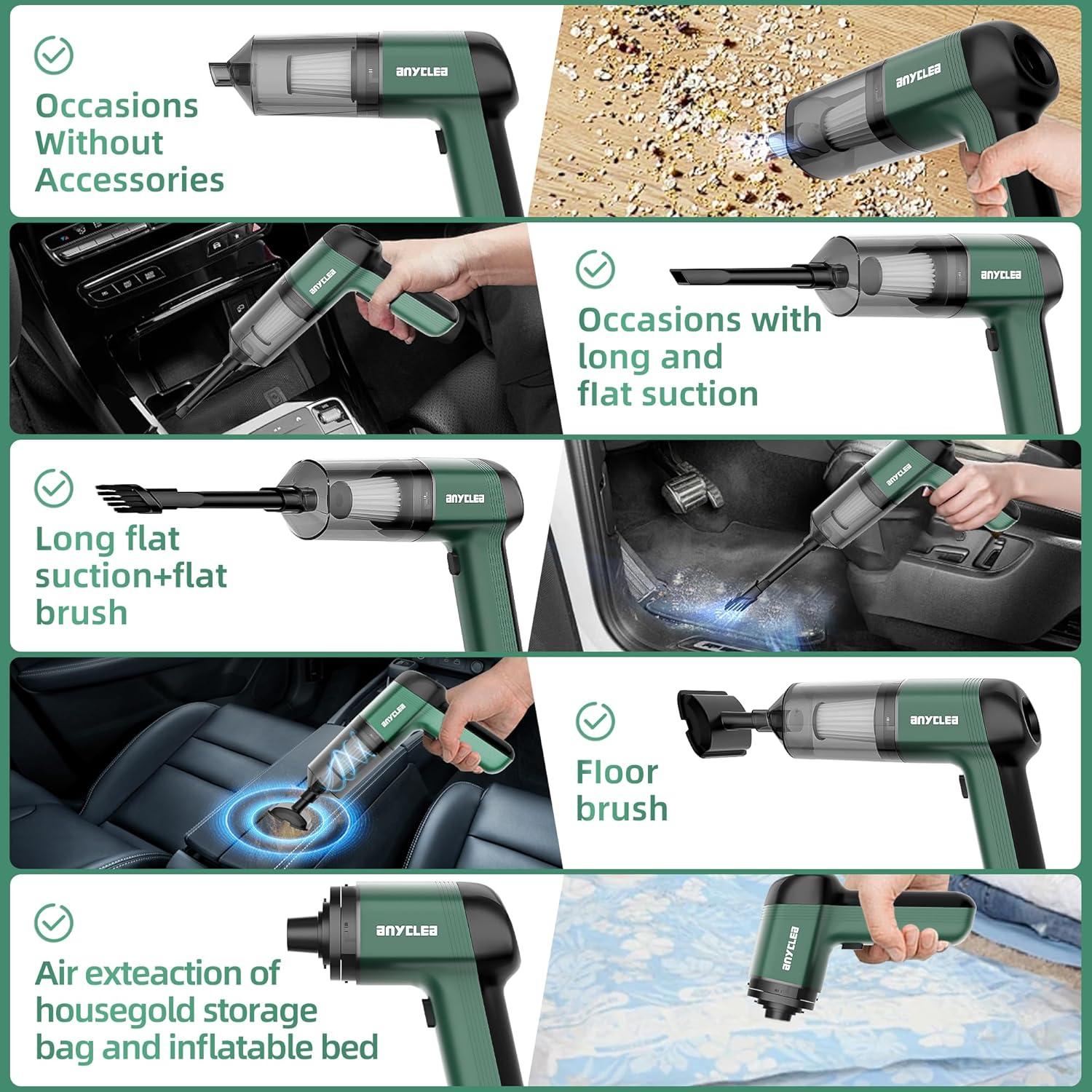 Aspiradora de Coche Inalámbrica Anyclea YBDBS02PROL1 12000PA