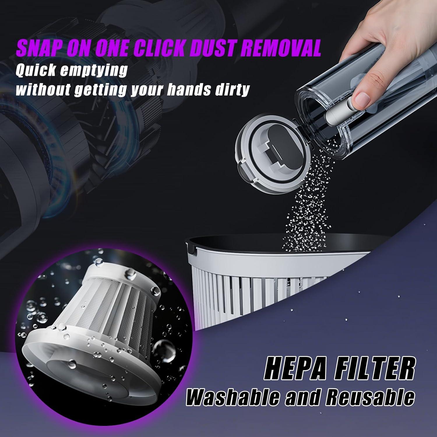 Aspiradora de Mano Inalámbrica BIYQFCR 16000Pa Portátil