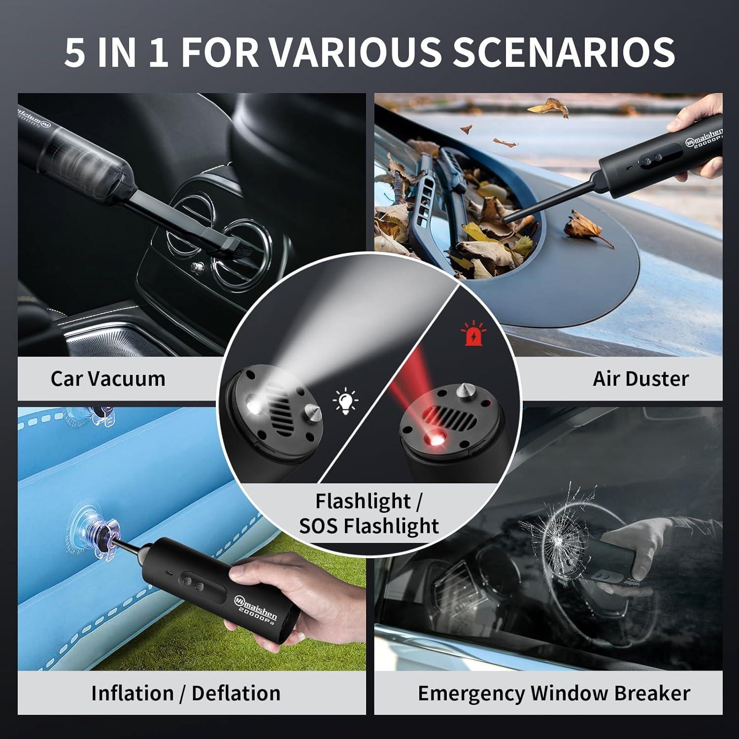 Aspiradora de Mano Inalámbrica Maishen M3 Ultra Black 20000Pa