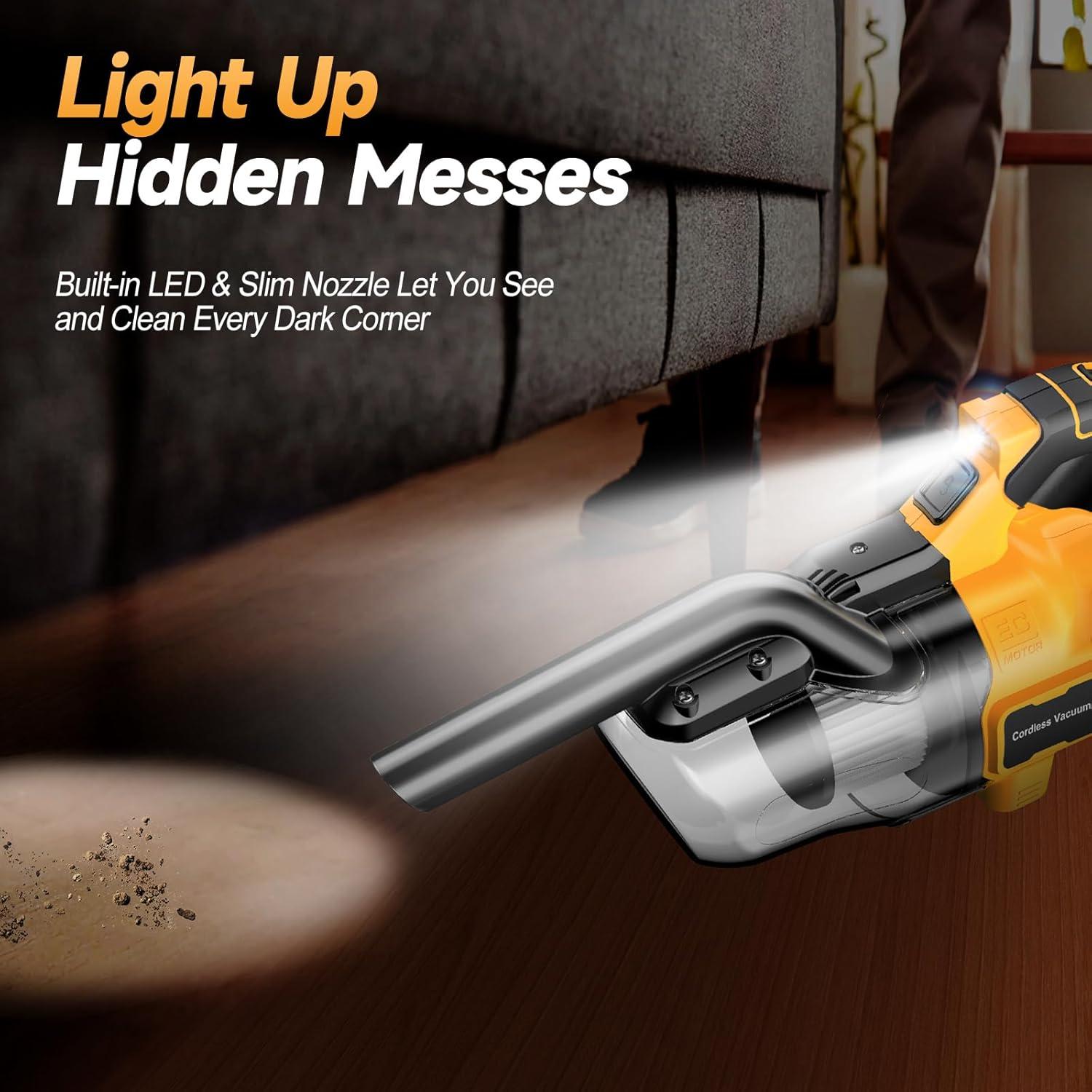 Aspiradora de Mano Inalámbrica Fledukten 20V HEPA 16000Pa