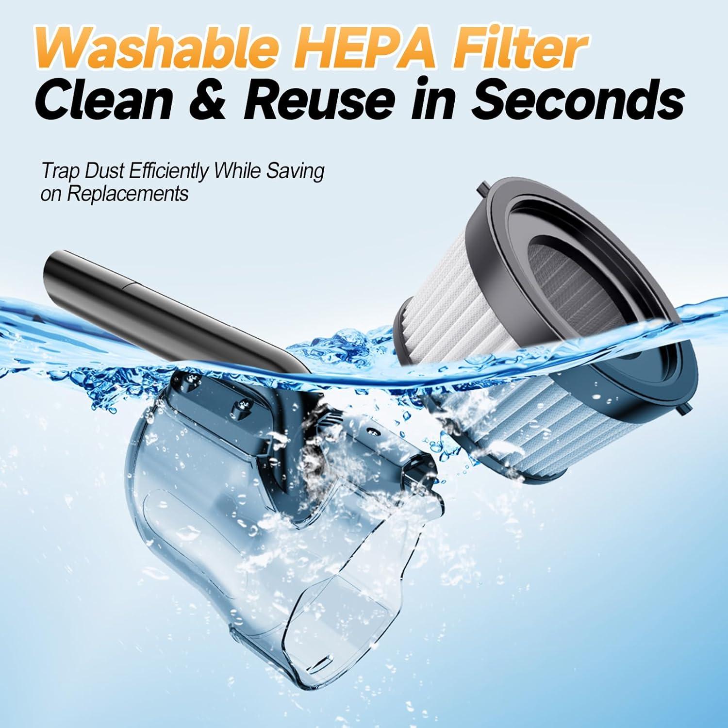 Aspiradora de Mano Inalámbrica Fledukten 20V HEPA 16000Pa