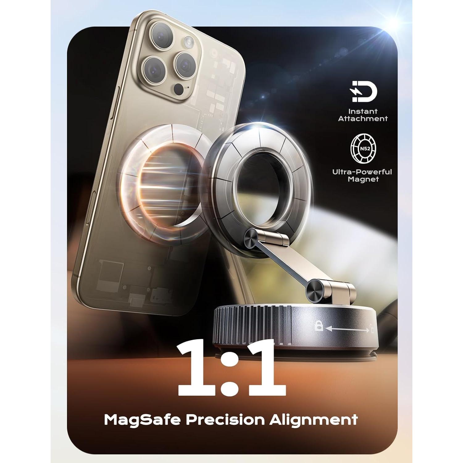 Soporte de Teléfono para Coche Viccux K1 Magnético Ajustable 360°