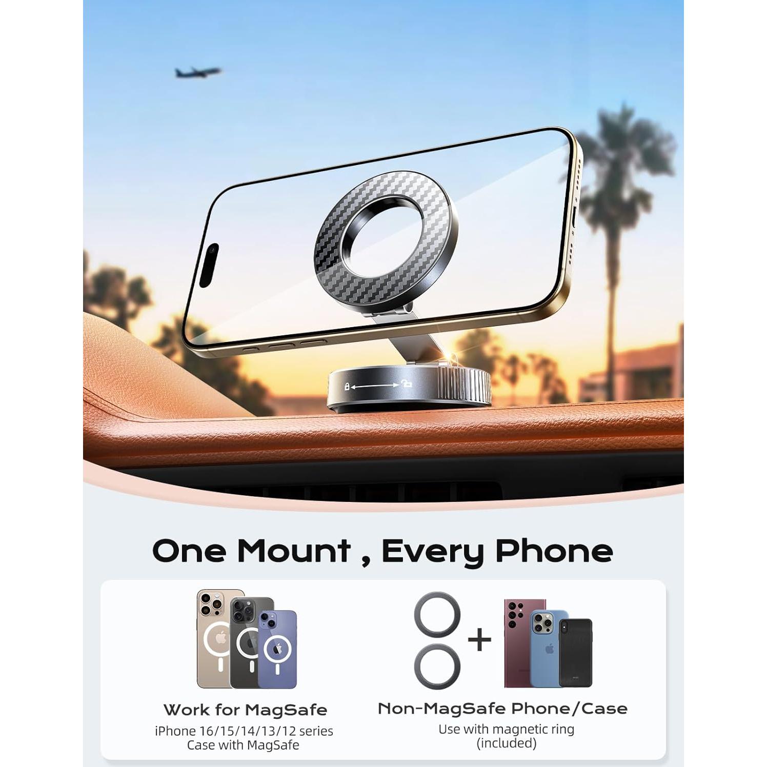 Soporte de Teléfono para Coche Viccux K1 Magnético Ajustable 360°