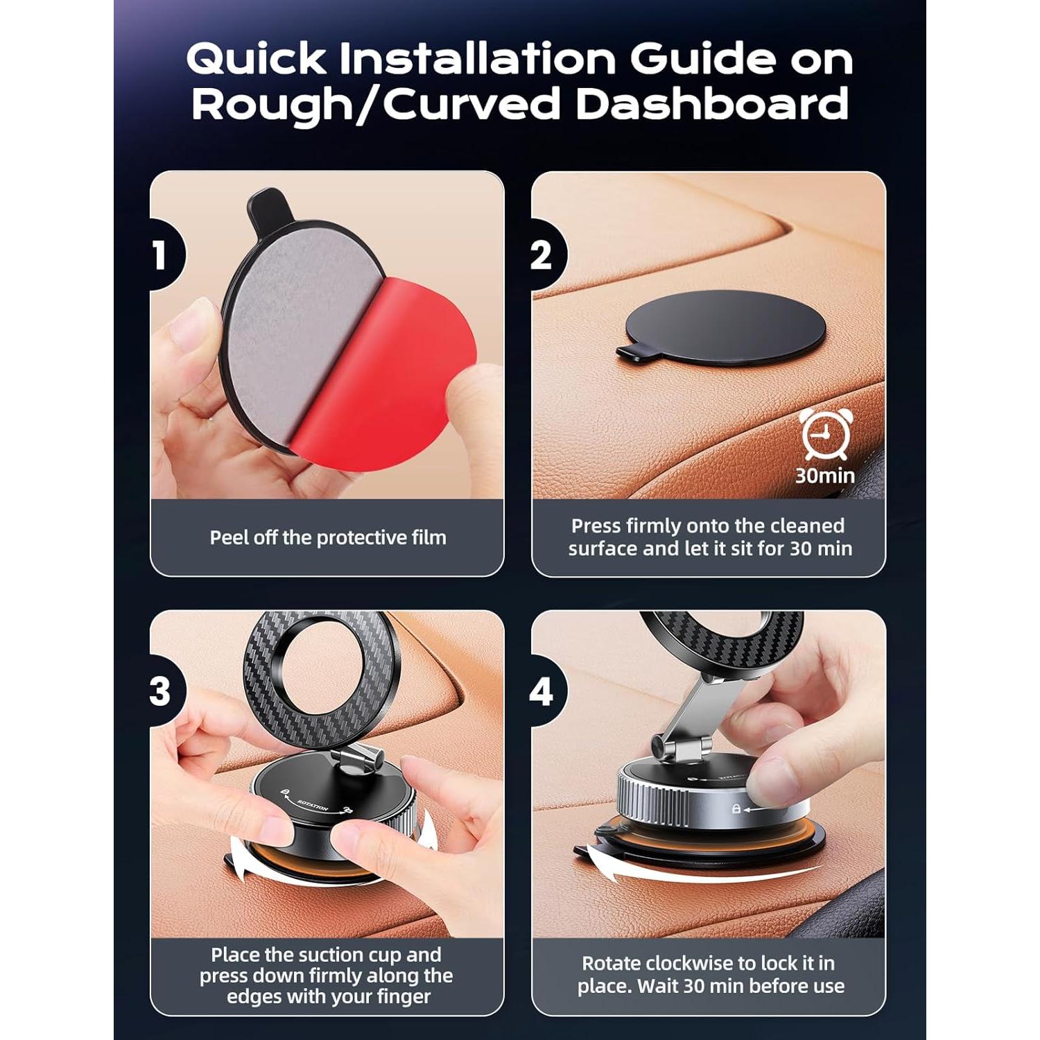 Soporte de Teléfono para Coche Viccux K1 Magnético Ajustable 360°