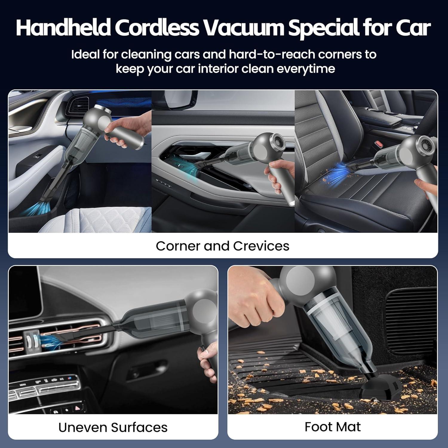 Aspiradora de Coche Portátil HOMIGIFTY ST-6697APlus 17500Pa