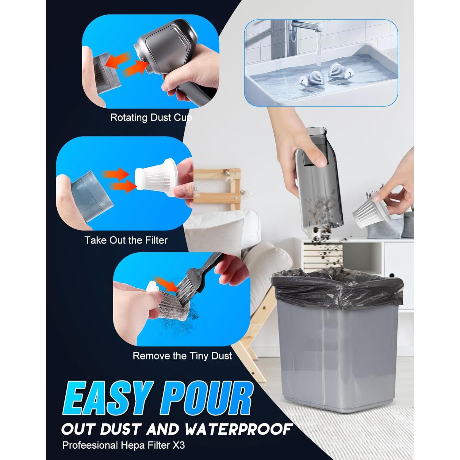 Aspiradora de Coche Portátil Zommapro HL-107 18000Pa 120W