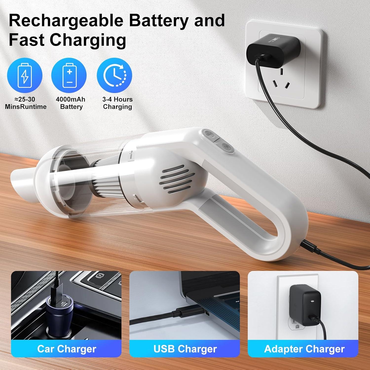 Aspiradora de Mano Inalámbrica KEALAS K-52 10000Pa Ligera