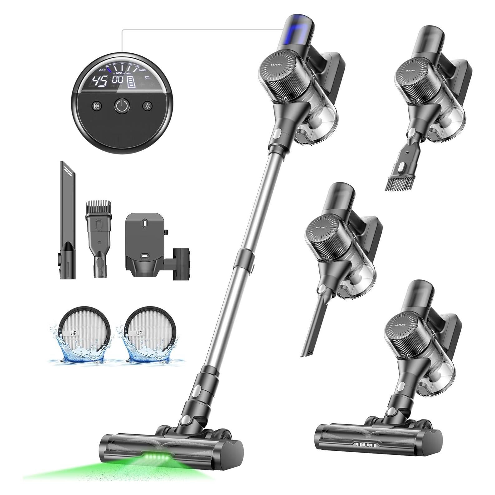 Aspiradora Inalámbrica Ultenic U12 550W 50Kpa con Pantalla LED