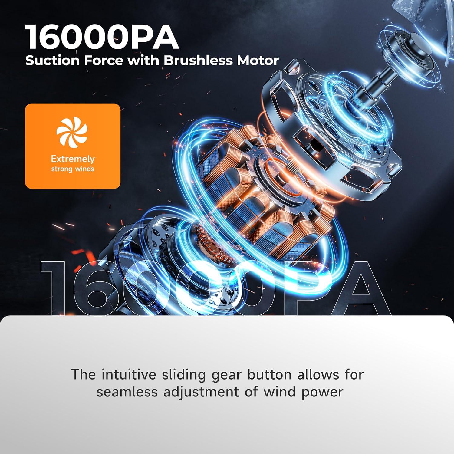 Aspiradora Portátil Inalámbrica Elecbee 16000pa 3 en 1