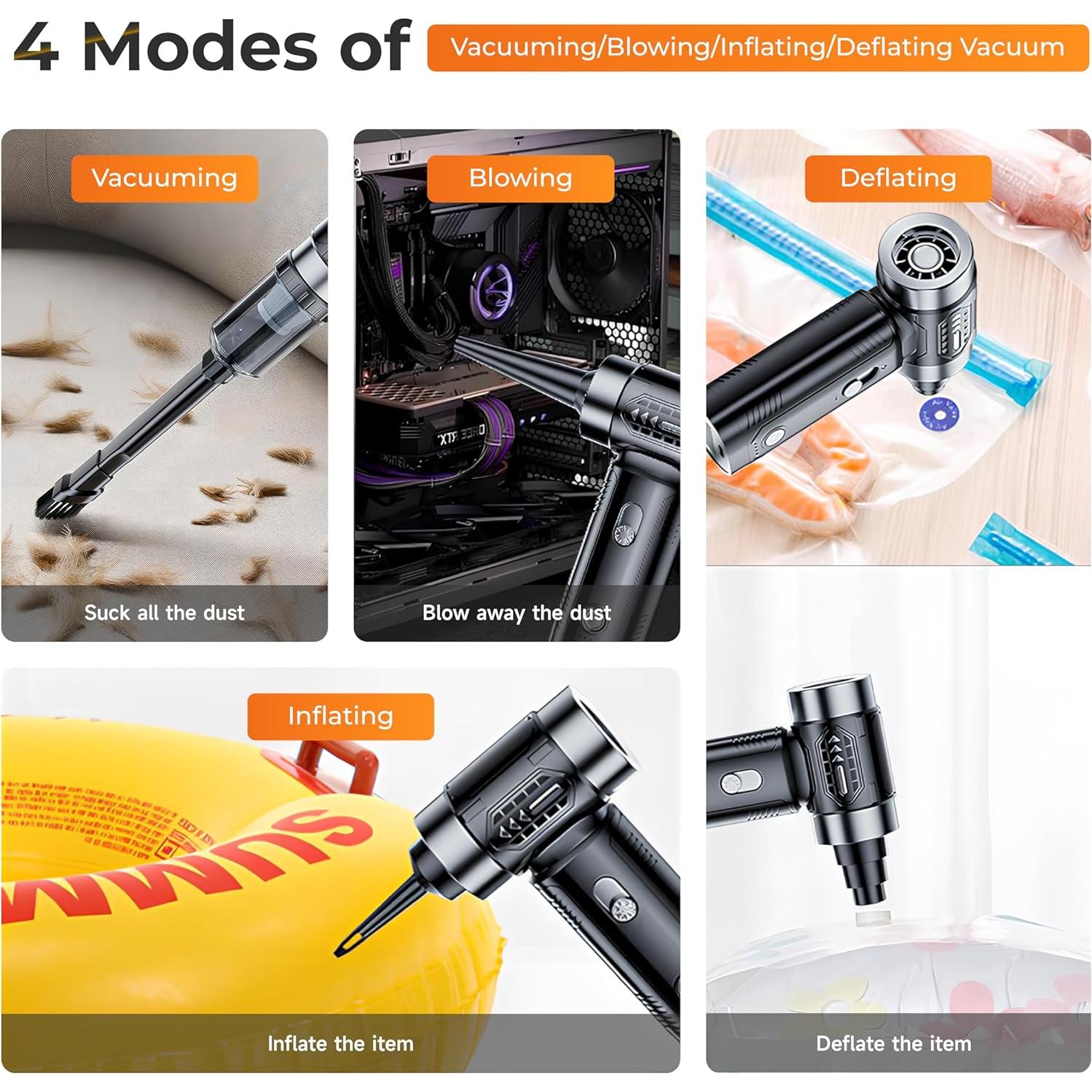 Aspiradora Portátil Inalámbrica Elecbee 16000pa 3 en 1