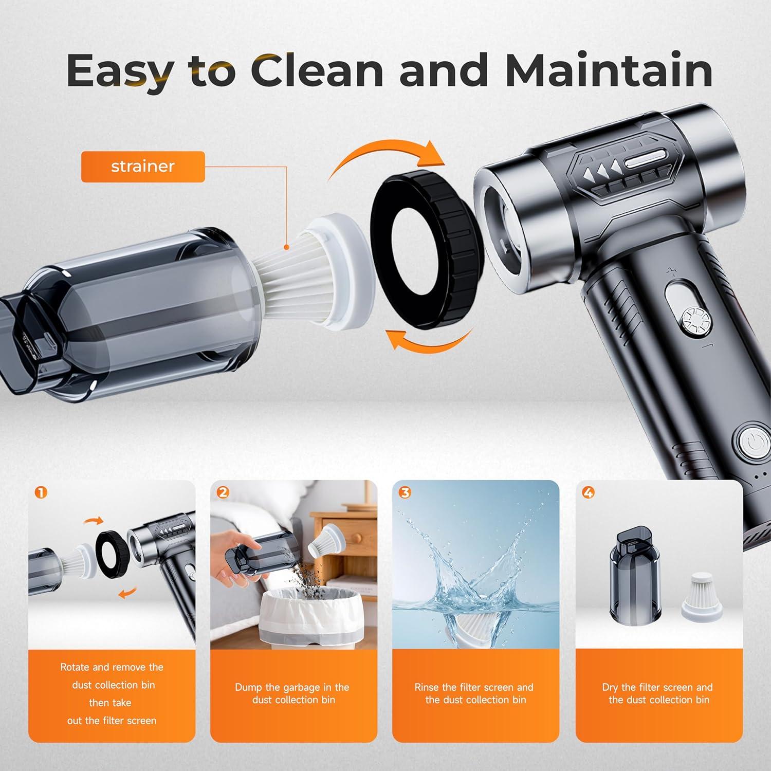 Aspiradora Portátil Inalámbrica Elecbee 16000pa 3 en 1