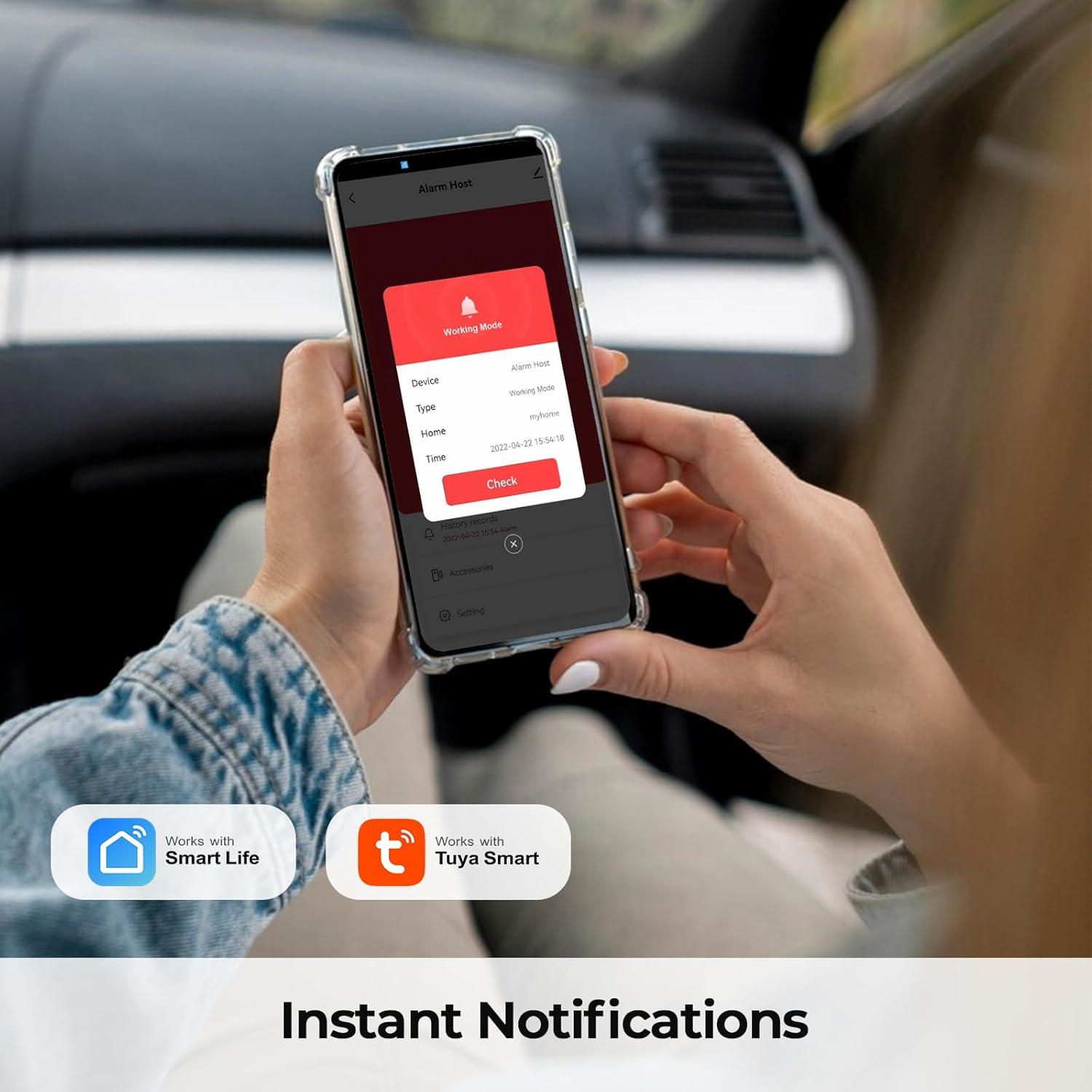 Sistema de Alarma Inalámbrico PGST con Control Remoto y App