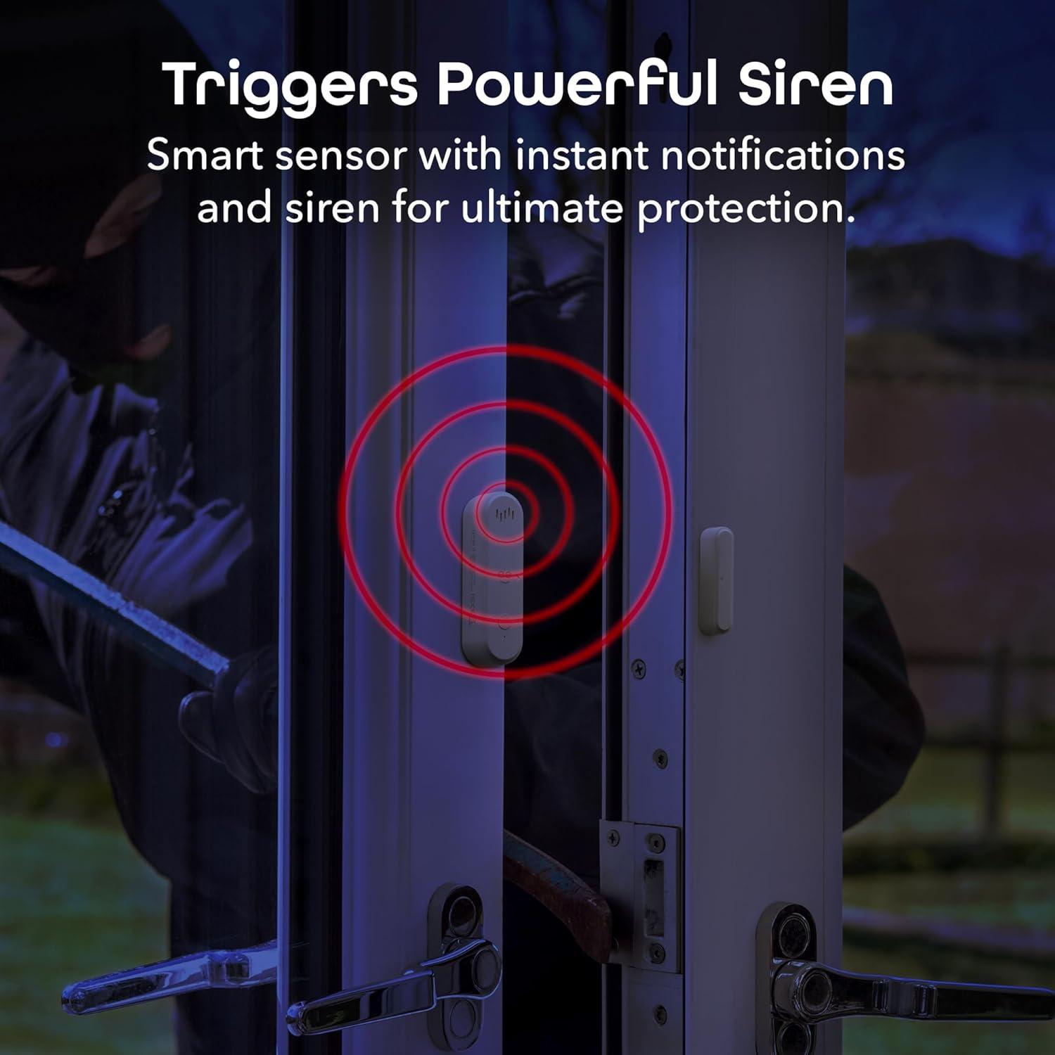 Sensor de Alarma Inteligente Geeni 2 Paquetes WiFi con Sirena