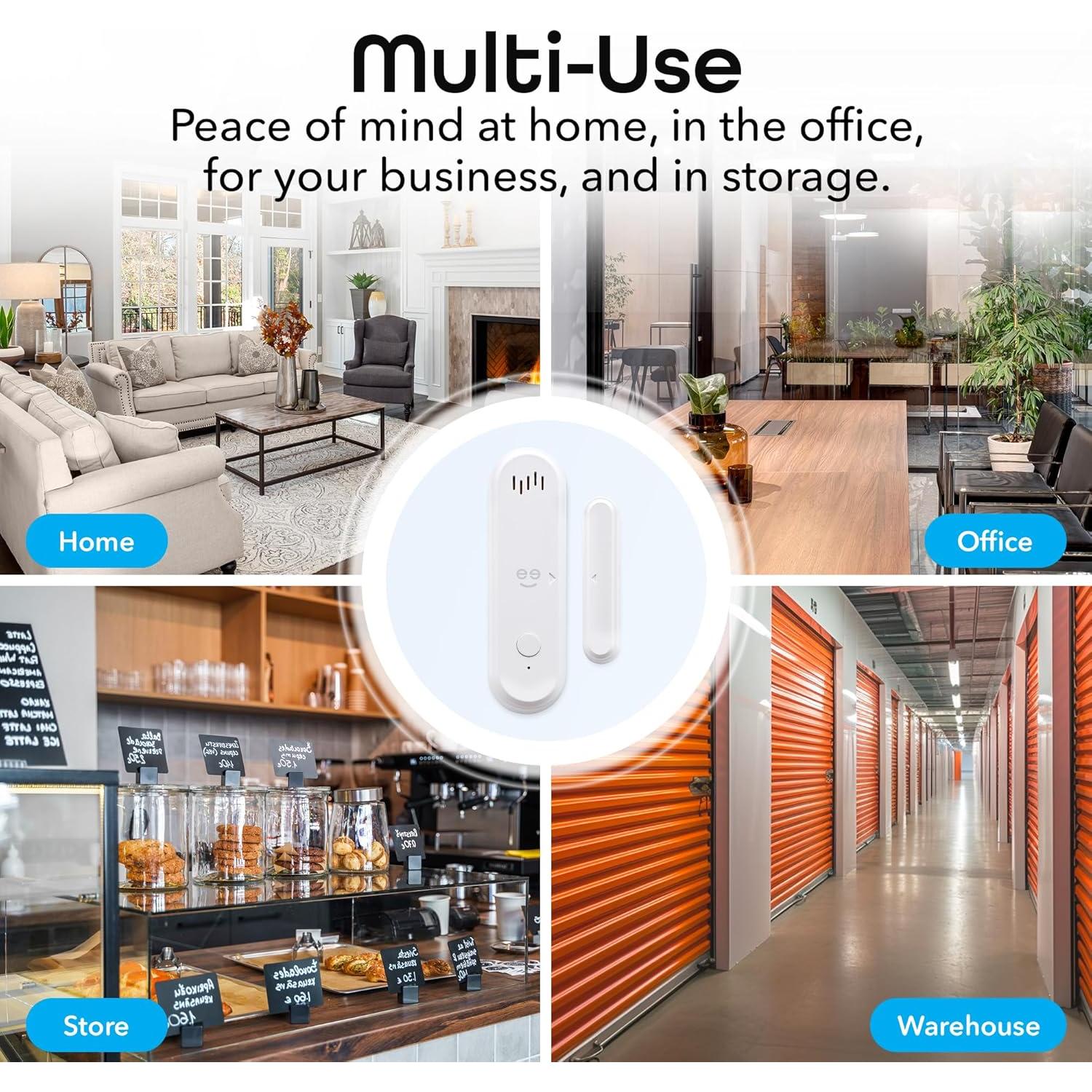 Sensor de Alarma Inteligente Geeni 2 Paquetes WiFi con Sirena