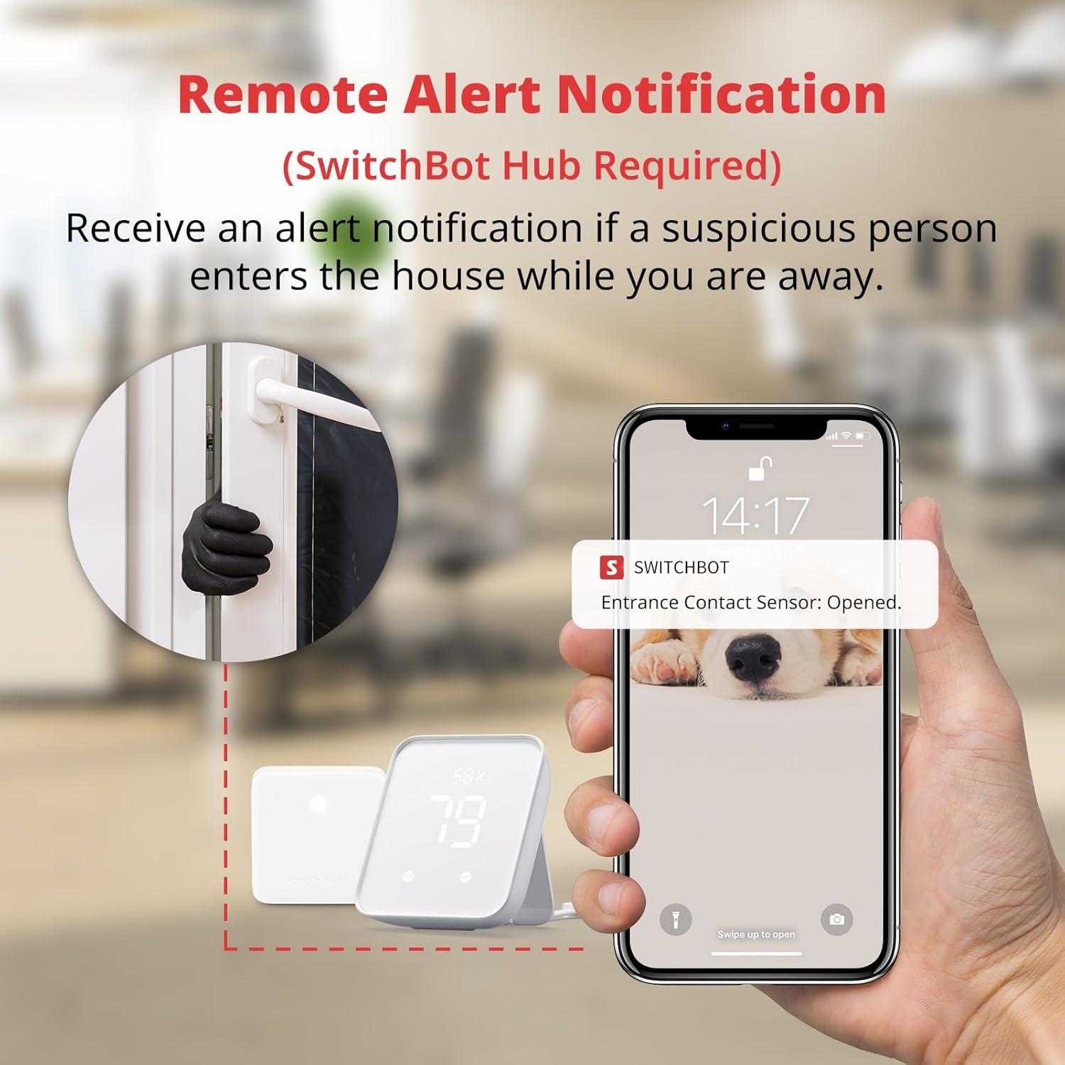 Sensor de Contacto SwitchBot para Puertas y Ventanas - Seguridad Inteligente